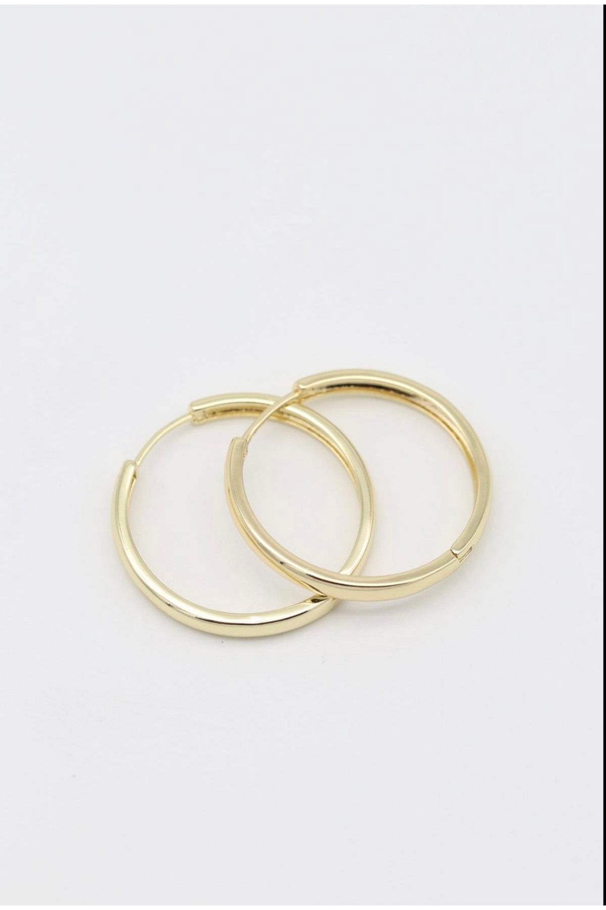 MODA Kararmaz Çelik Gold Halka Küpe (30 mm)