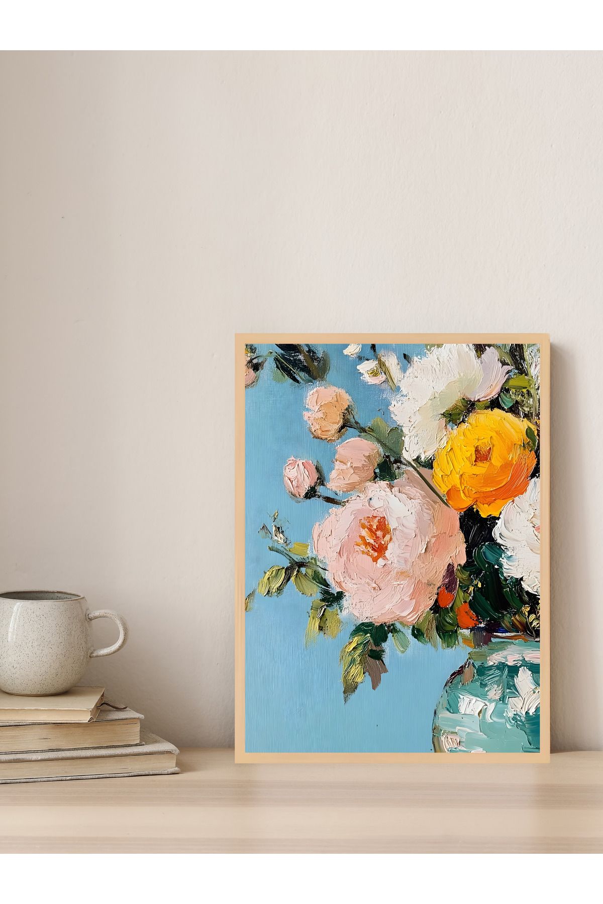 Tuba Decor Tek parça Ahşap Çerçeve Görünümlü MDF Tablo
