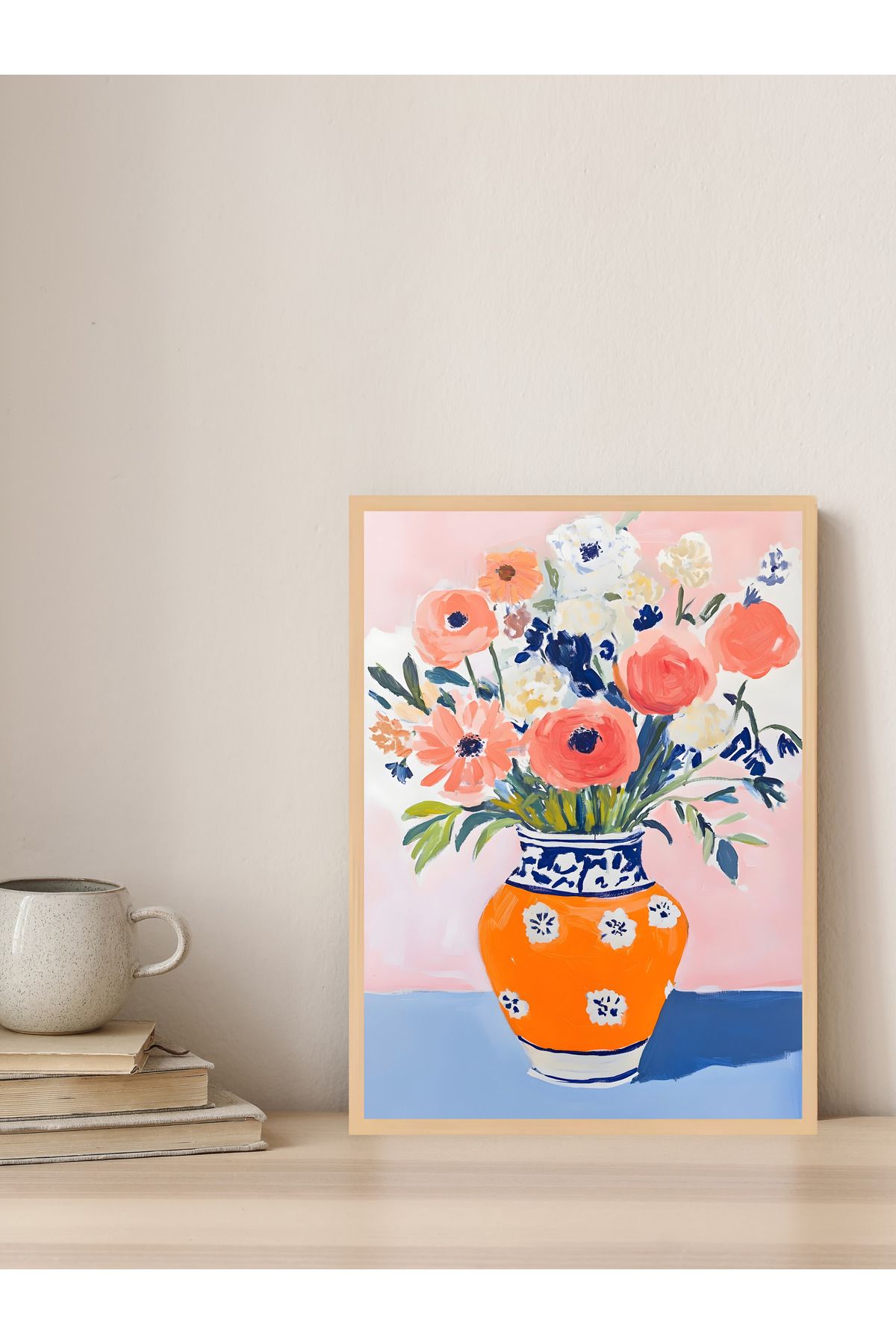 Tuba Decor Tek parça Ahşap Çerçeve Görünümlü MDF Tablo