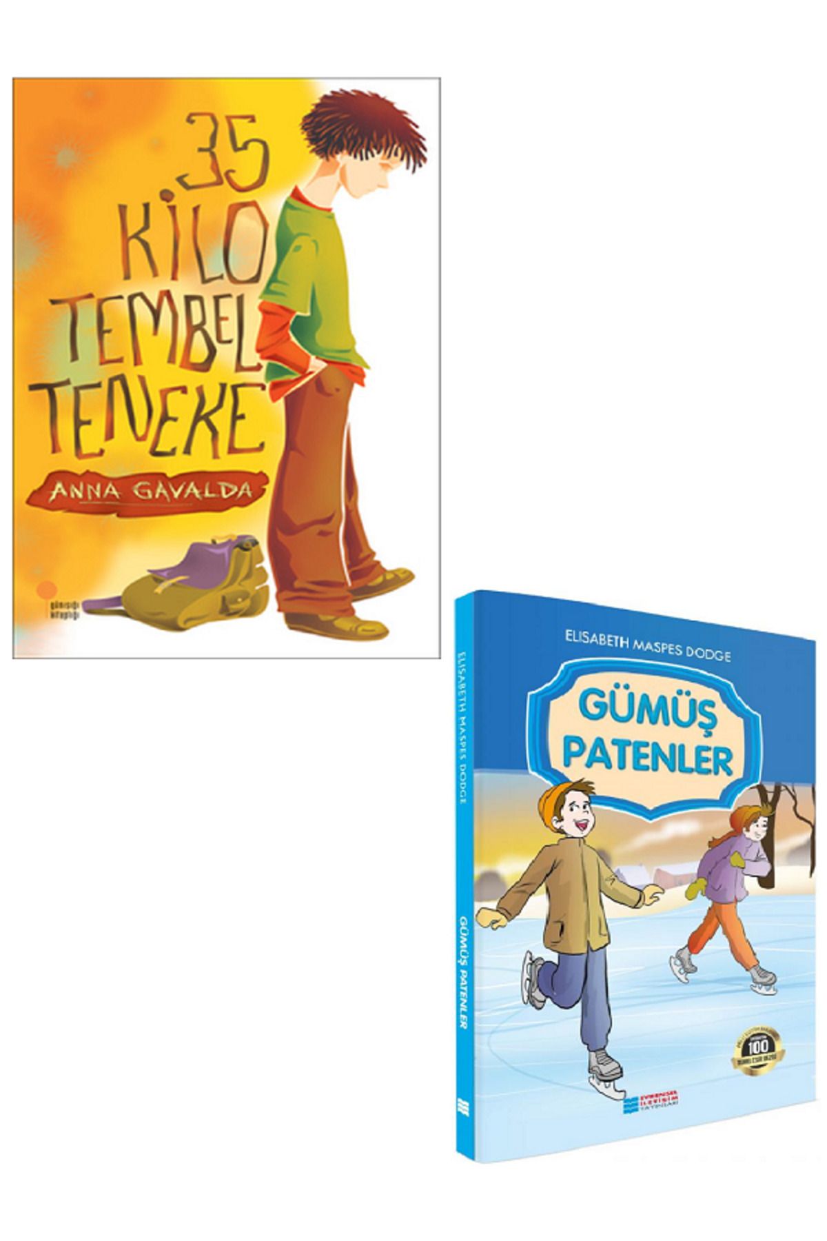 Günışığı Kitaplığı 35 Kilo Tembel Teneke - Anna Gavalda + Evrensel Gümüş Patenler / 2 KİTAP SET