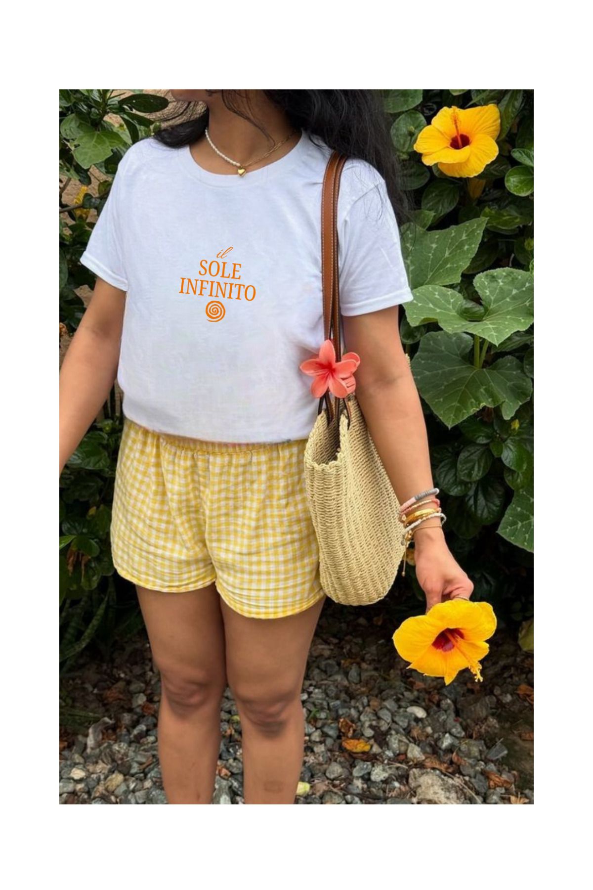 Le'sluette shadow of style İl Sole İnfinito Nakış Detaylı %100 Pamuk Oversize T-shirt