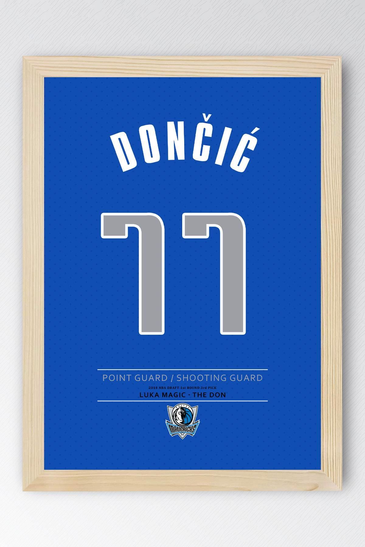 Saturn Luka Doncic Forma Çerçeveli Tablo - NBA Dallas Mavericks Jersey