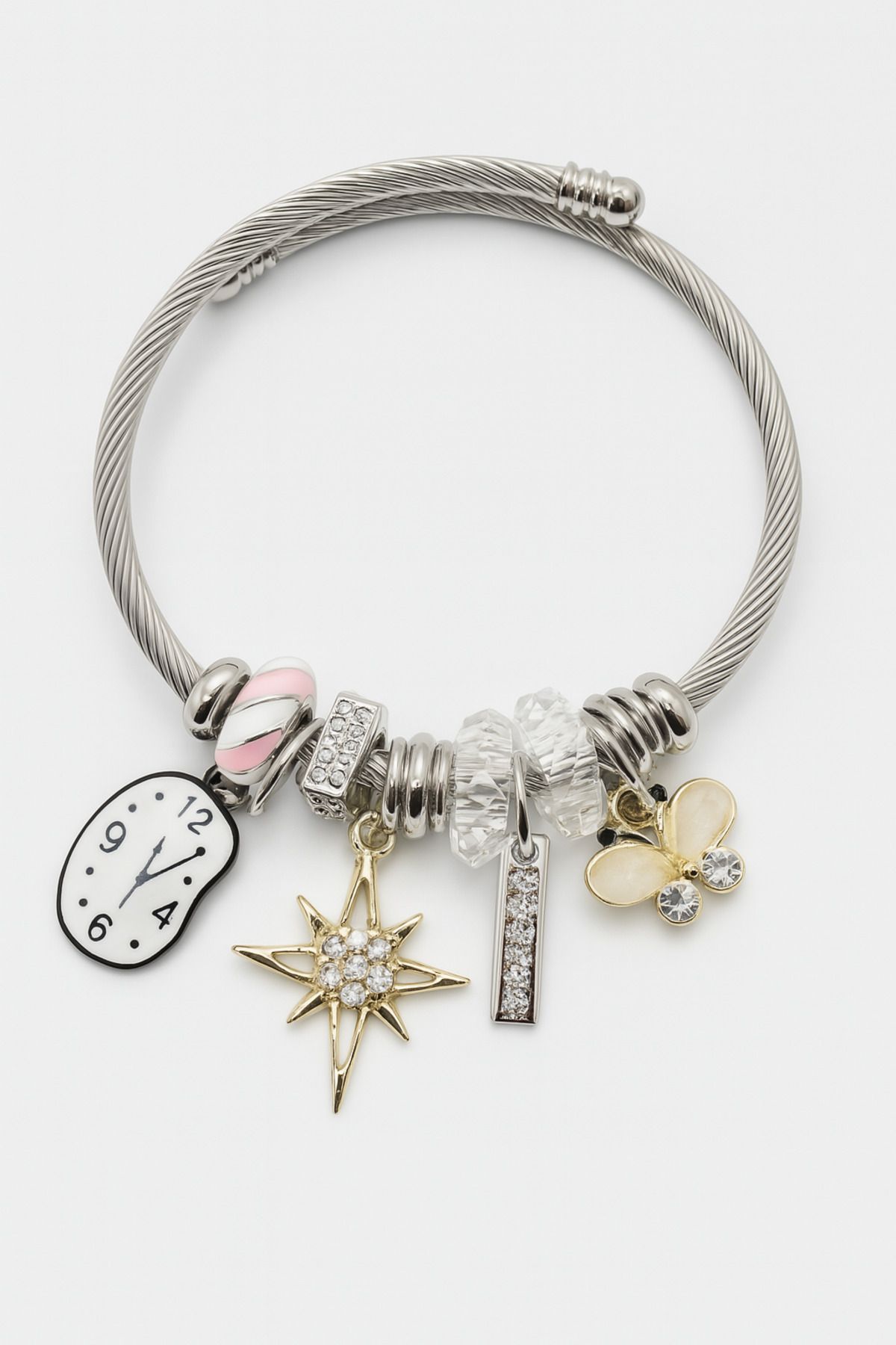MakeWell Charm'lı Kararmaz Paslanmaz Çelik Charm'lı Bileklik