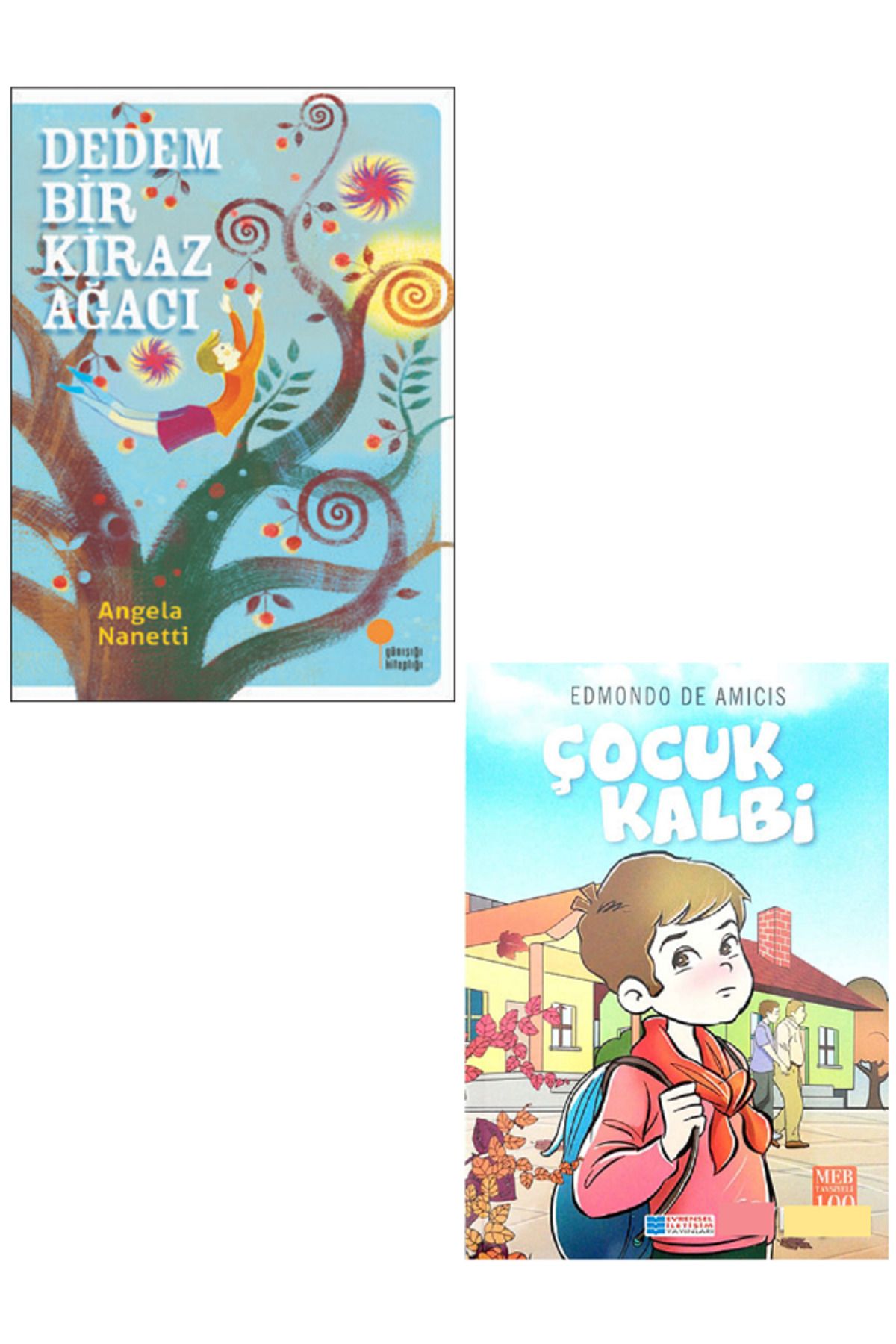 Günışığı Kitaplığı Dedem Bir Kiraz Ağacı - Angela Nanetti + Evrensel Çocuk Kalbi / 2 KİTAP SET