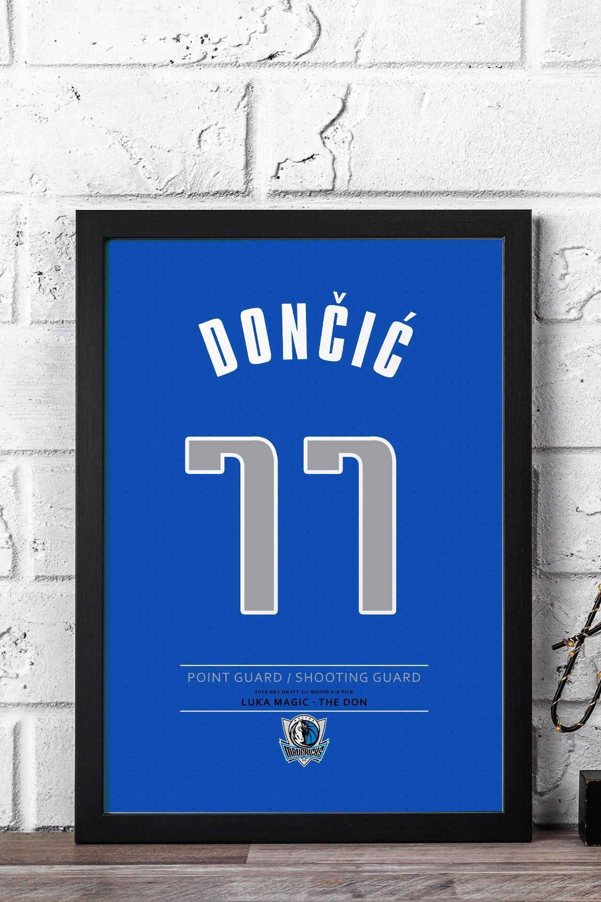 Saturn Luka Doncic Forma Çerçeveli Tablo - NBA Dallas Mavericks Jersey
