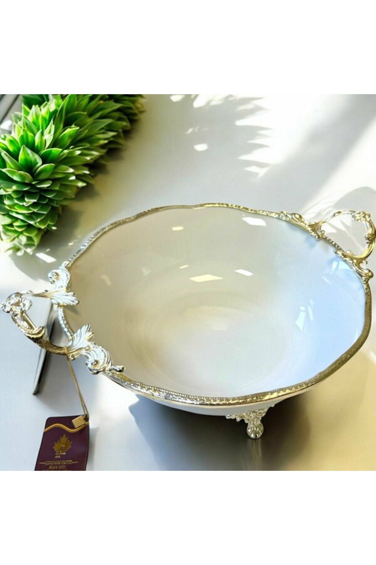 Marka Limoges Paniz Bol Kase Ayaklı 30X25X14 Cm Gümüş WHS204