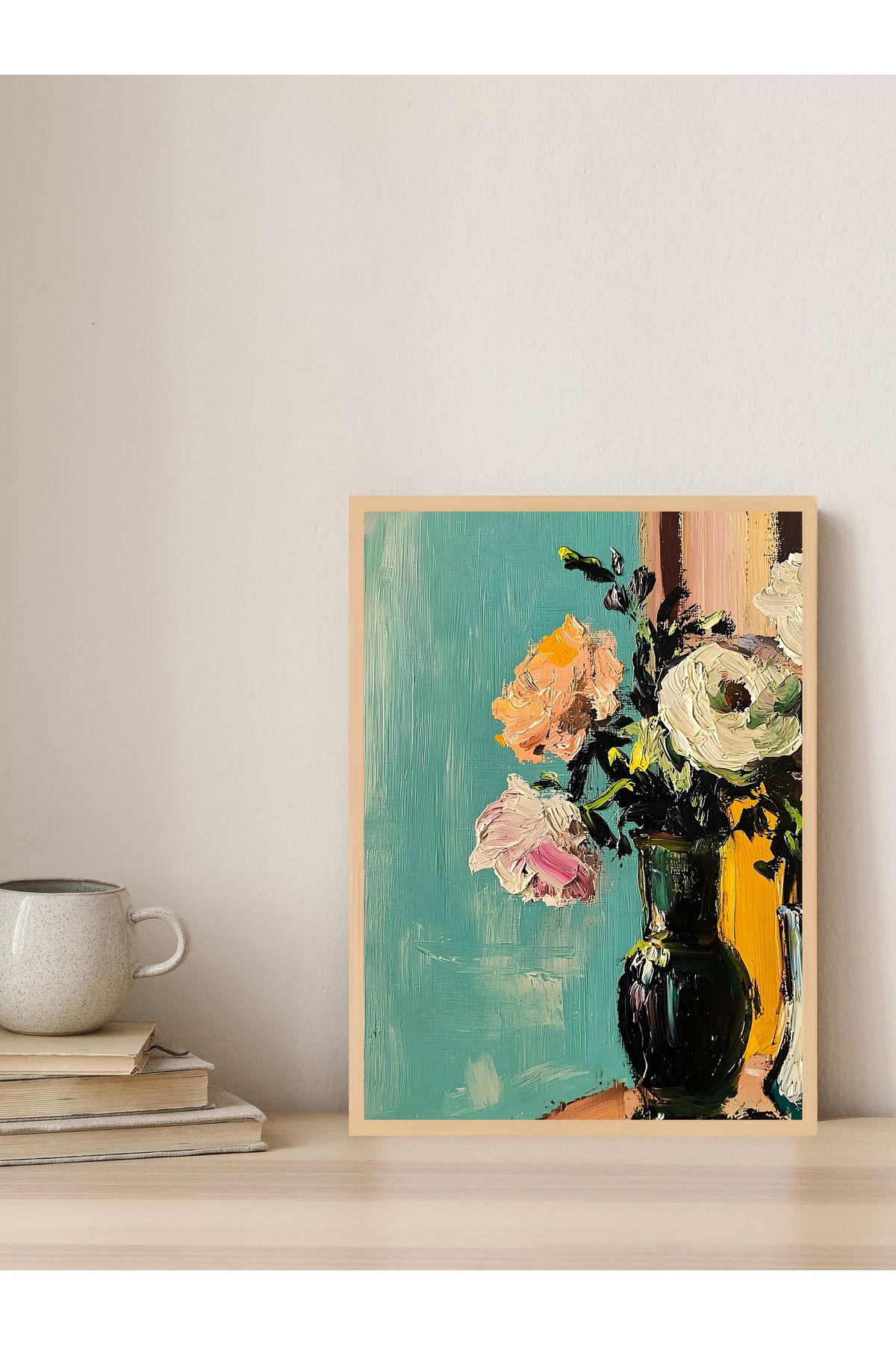 Tuba Decor Tek parça Ahşap Çerçeve Görünümlü MDF Tablo