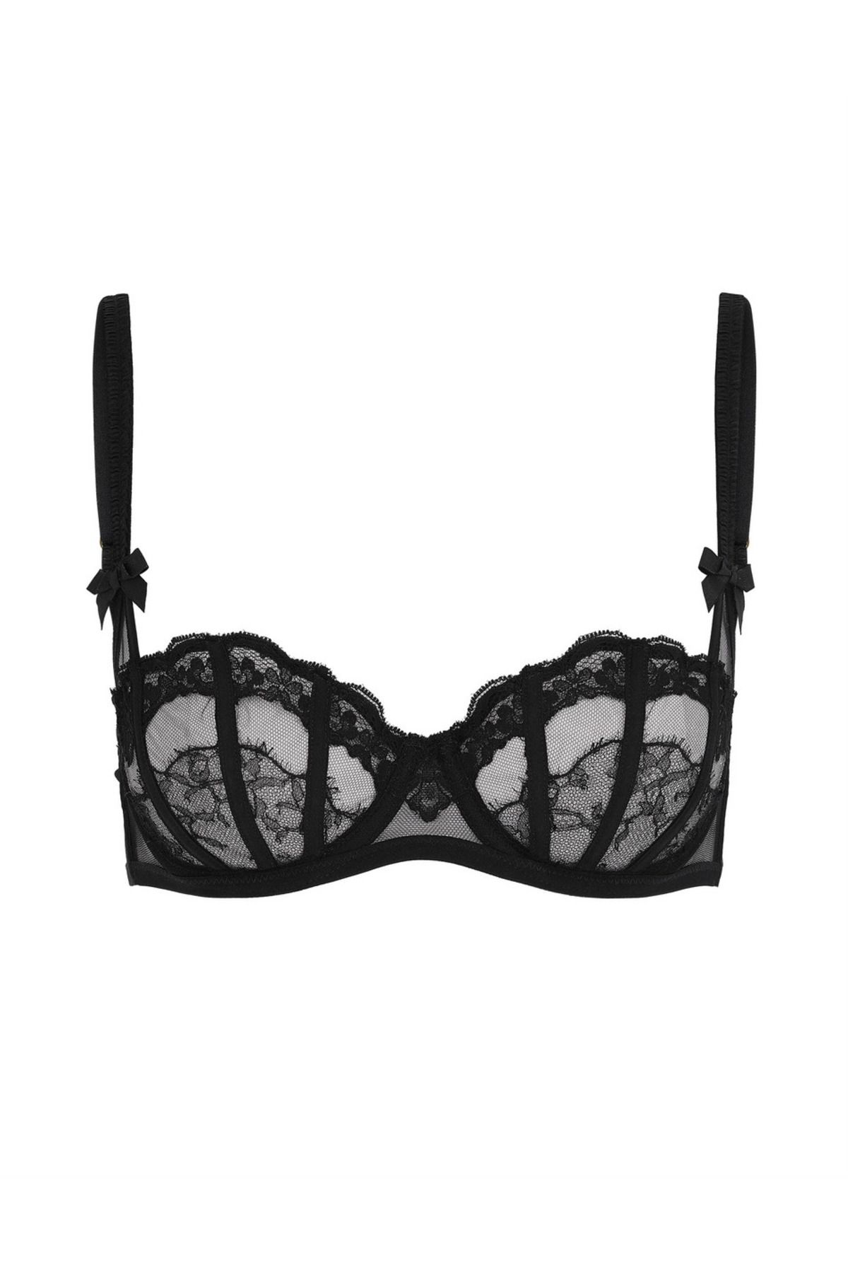 Agent Provocateur Mariann Siyah Balkon Sütyen - Fransız Leavers Dantelli Vintage Glamour, İtalyan Tül