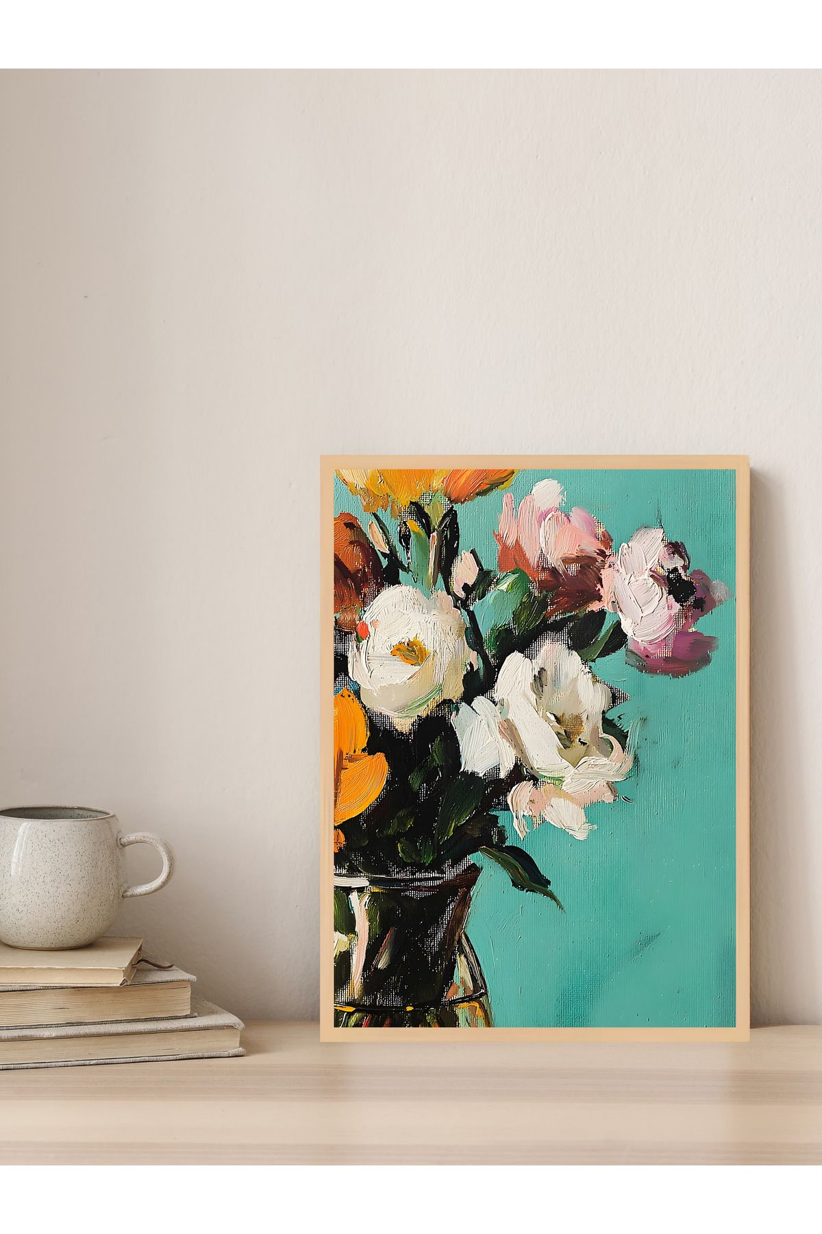 Tuba Decor Tek parça Ahşap Çerçeve Görünümlü MDF Tablo