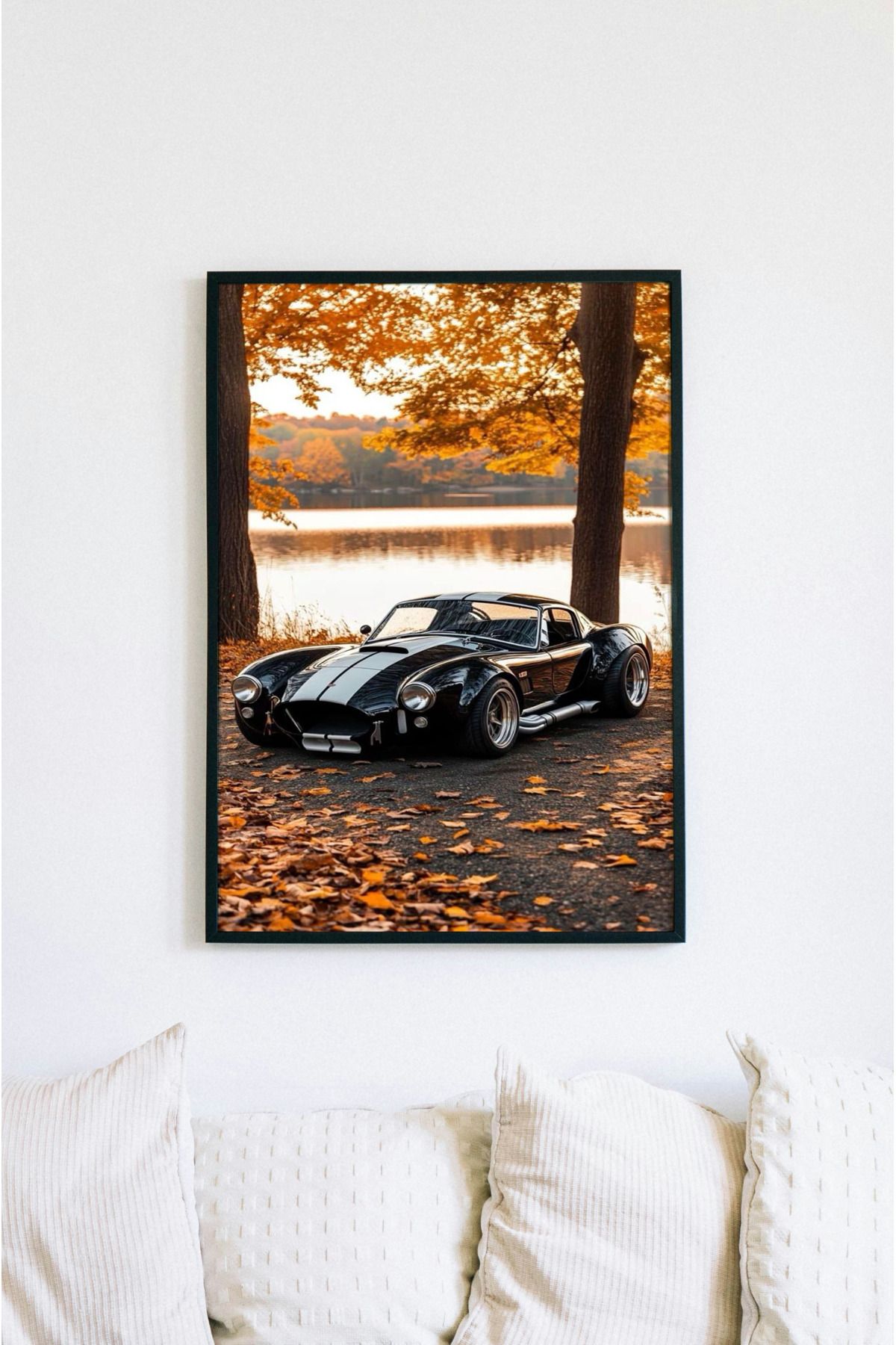 UVisiontr Ford Shelby Cobra Tablosu, UV Baskı Çerçevesiz Otomobil Temalı MDF Tablo