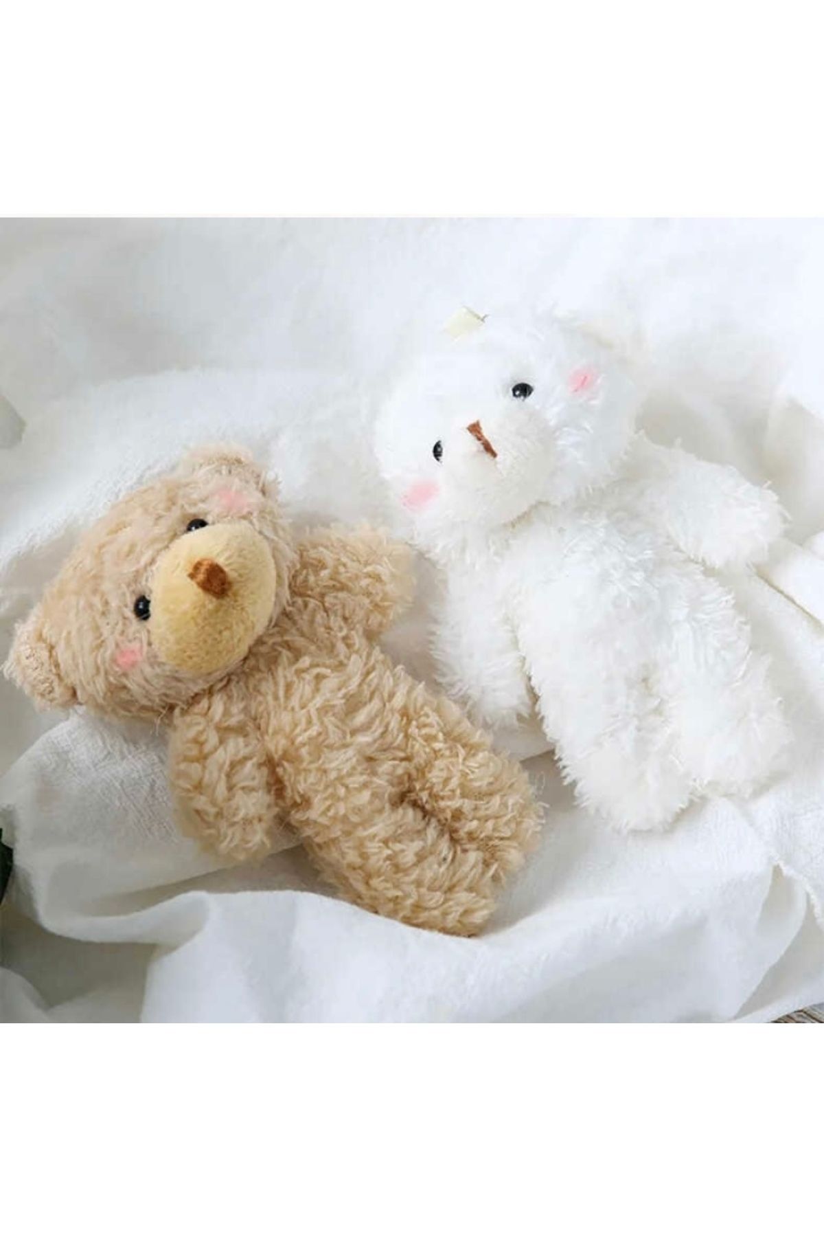 Madam accesorize Tüylü Alyanak Peluş Ayıcık Anahtarlık 2adet