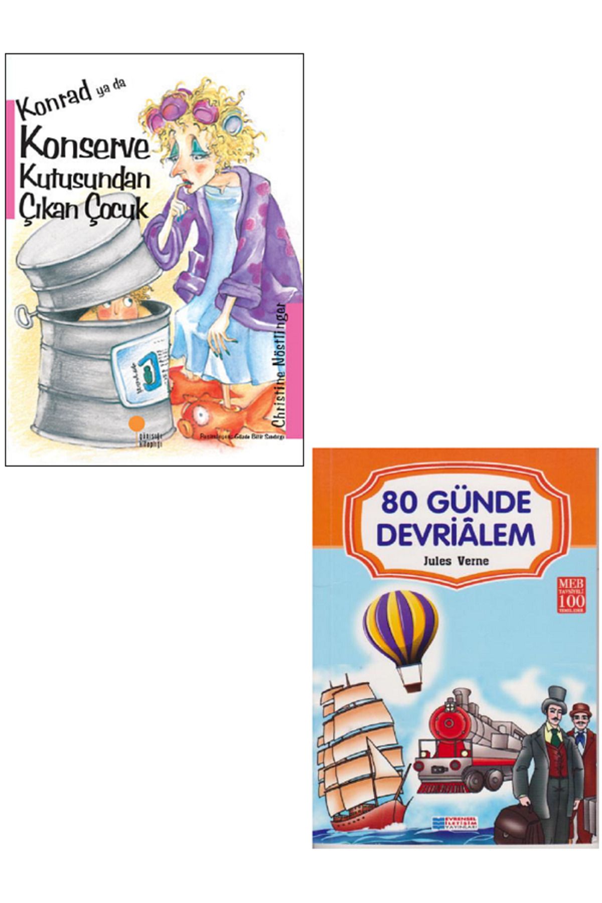 Günışığı Kitaplığı Konrad ya da Konserve Kutusundan Çıkan Çocuk + Evrensel 80 Günde Devrialem / 2 KİTAP SET