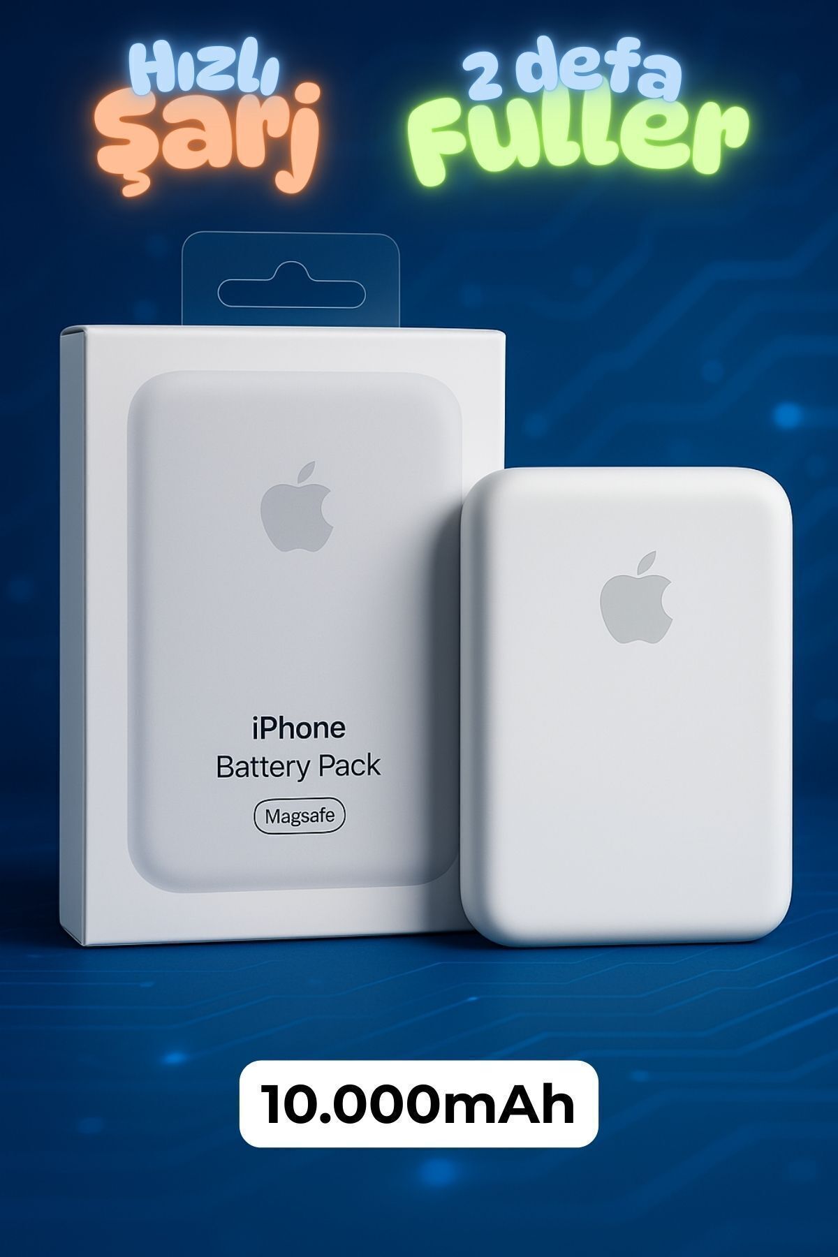 xonex Iphone 10000 Mah Magsafe Battery Pack Powerbank Kablosuz Şarj Ios 7/8/x/11/12/13/14/15/16 Uyumlu