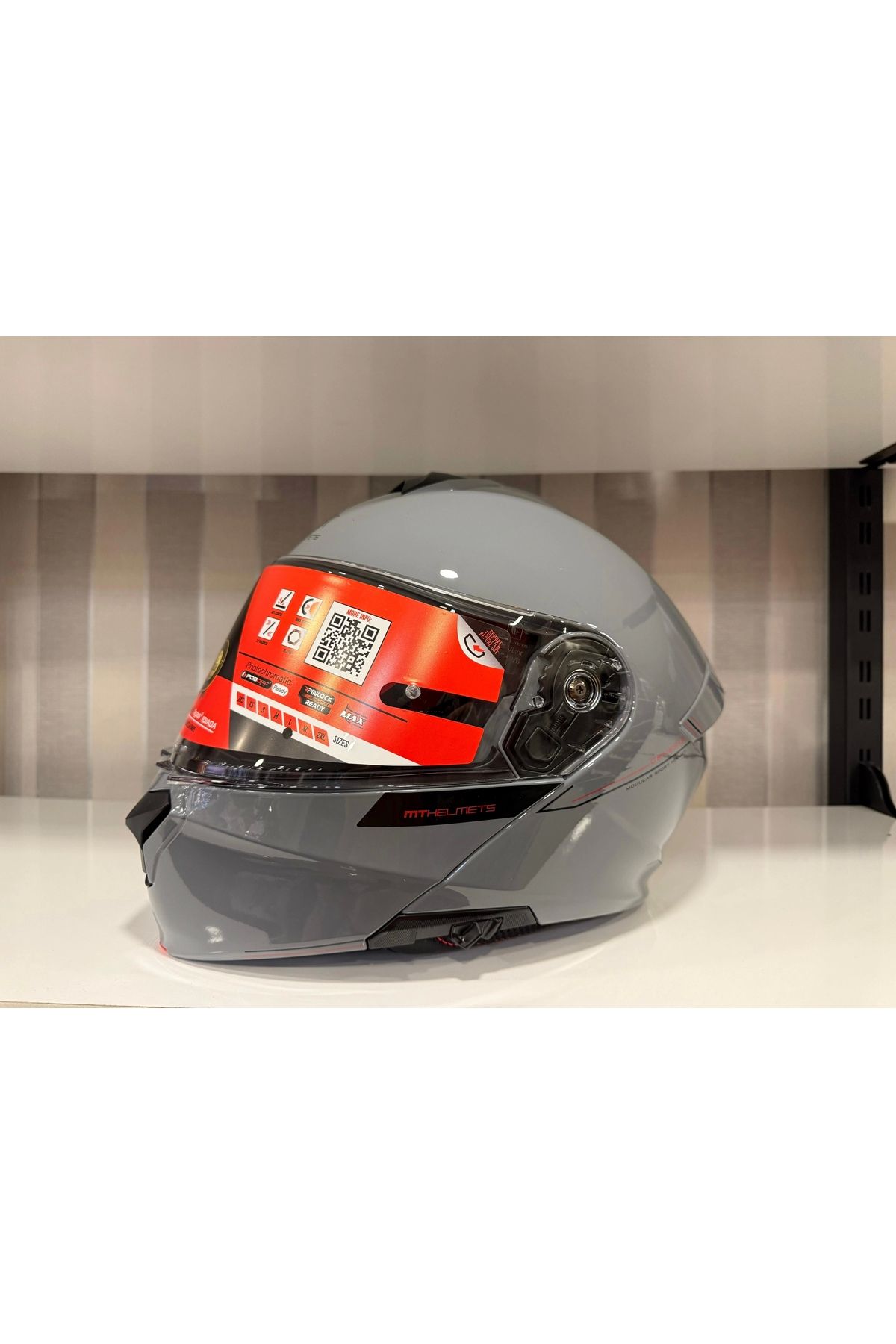 MT Helmets KASK MT GENESİS SV A12 ÇENE AÇILIR NARDO GRİ