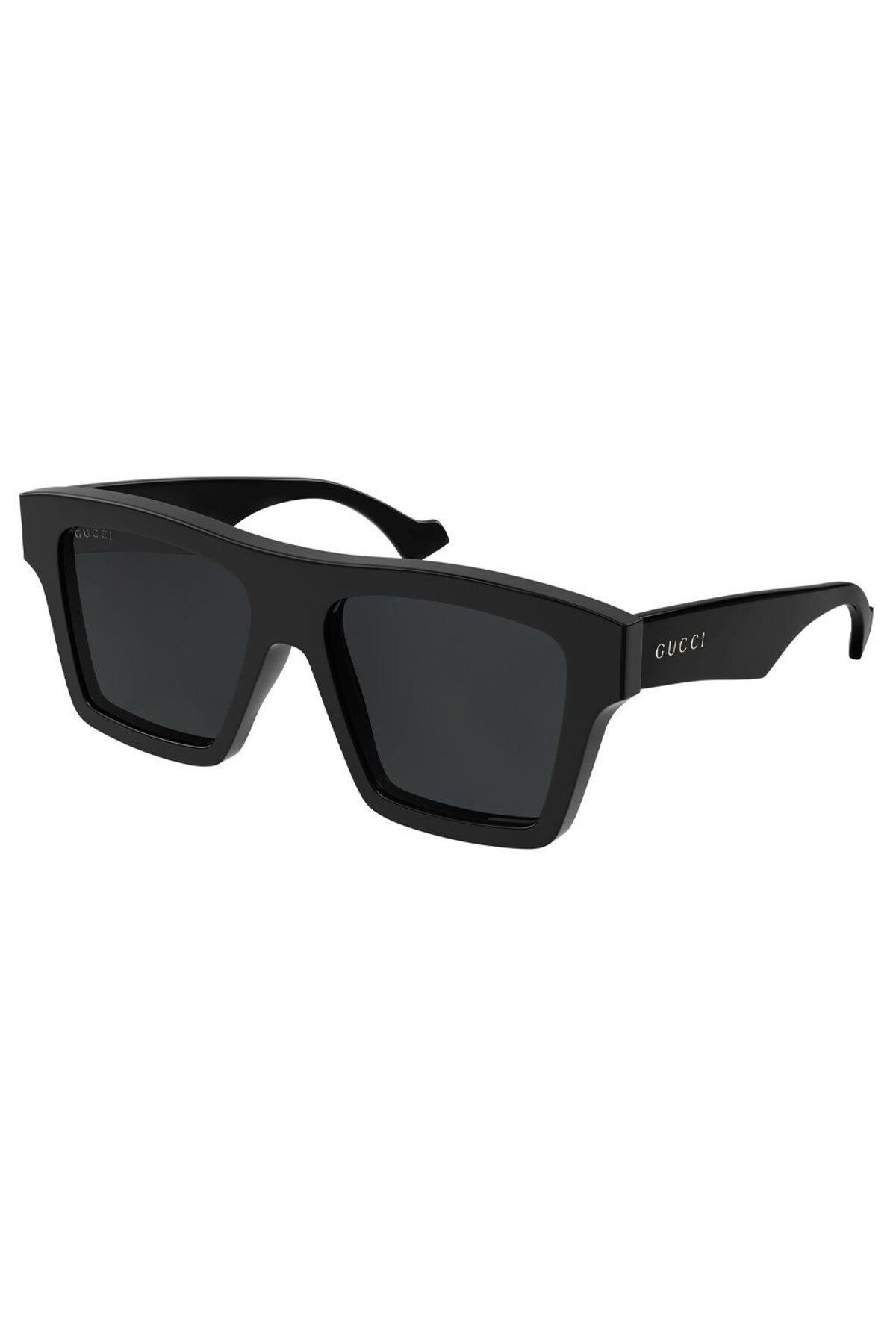 Gucci GG0962S 002 52-17 Kadın Füme Mat Camlı Siyah Asetat Kare Güneş Gözlüğü