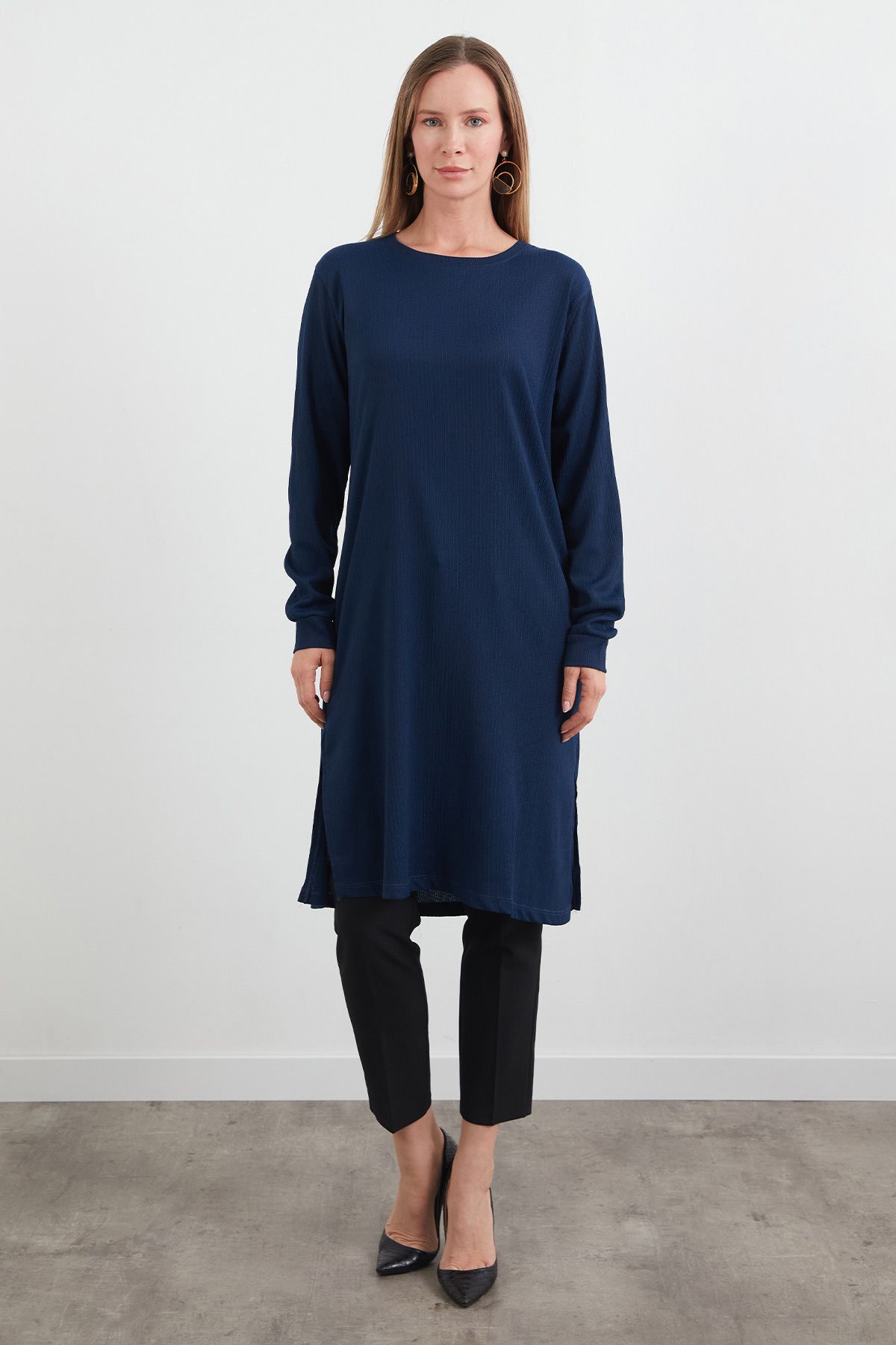 Fulla Moda Fullamodest Basic Yanları Yırtmaçlı Tunik