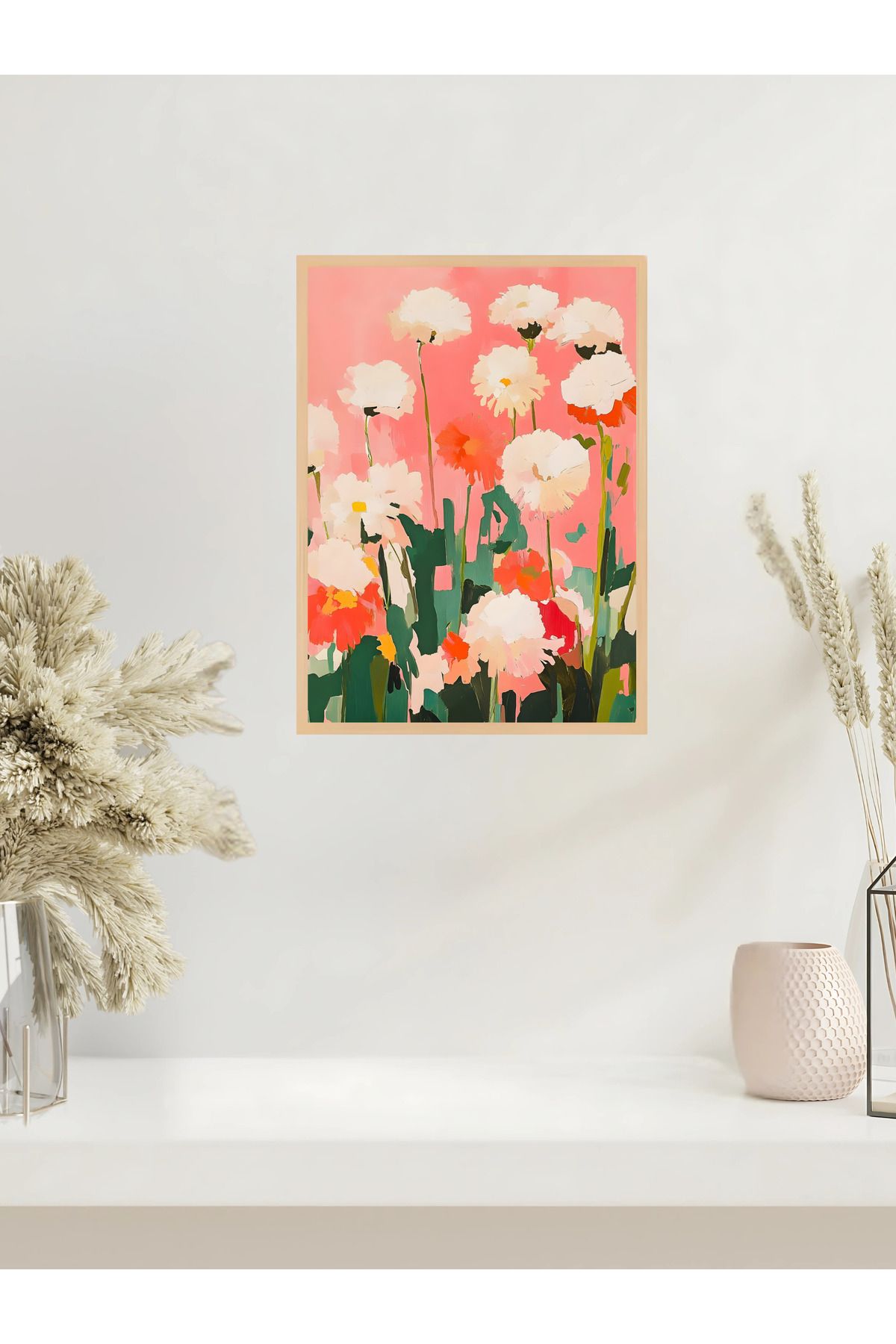 Tuba Decor Tek parça Ahşap Çerçeve Görünümlü MDF Tablo