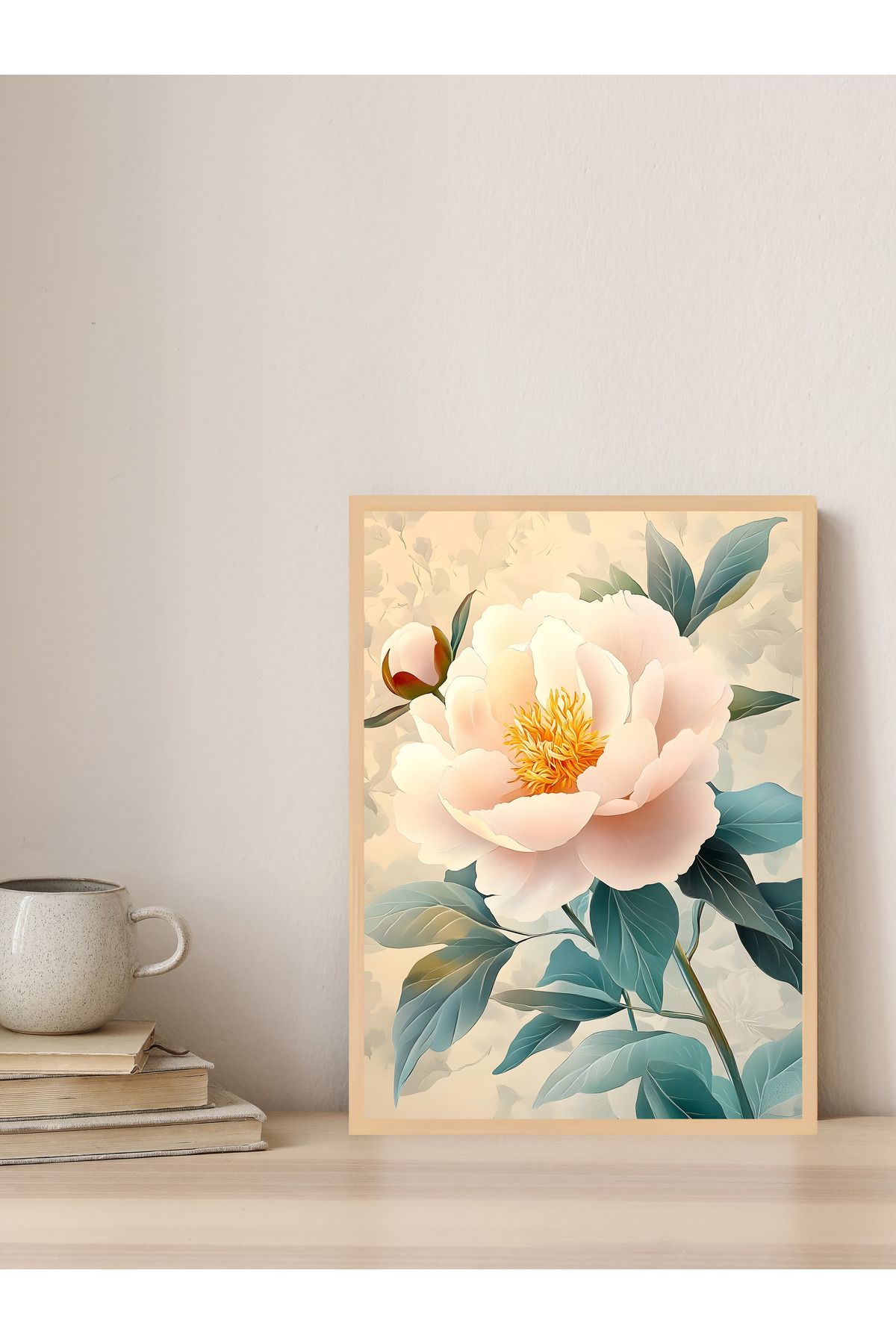 Tuba Decor Tek parça Ahşap Çerçeve Görünümlü MDF Tablo