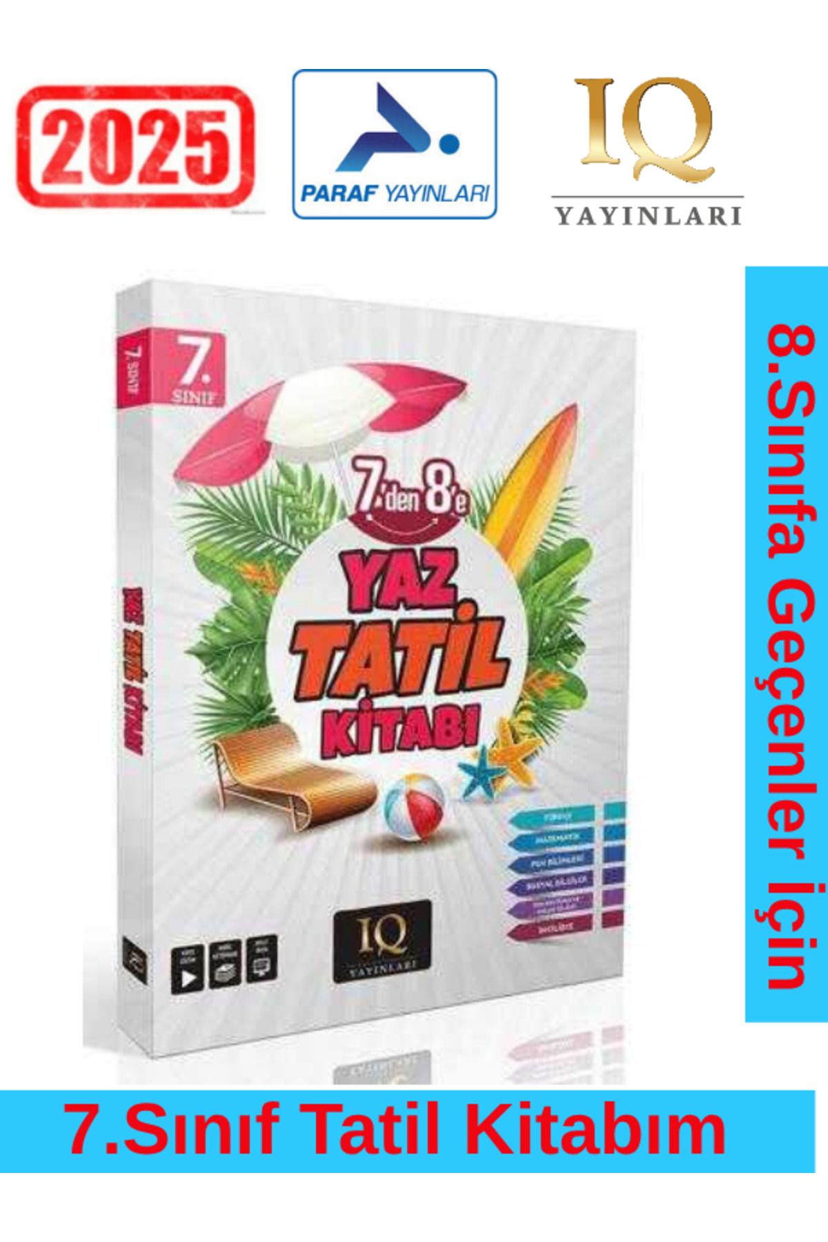 Bilfen Yayıncılık Paraf IQ Yayınları 7.Sınıf Tüm Dersler Yaz Tatil Kitabım(8.Sınıfa Geçenler İçin)