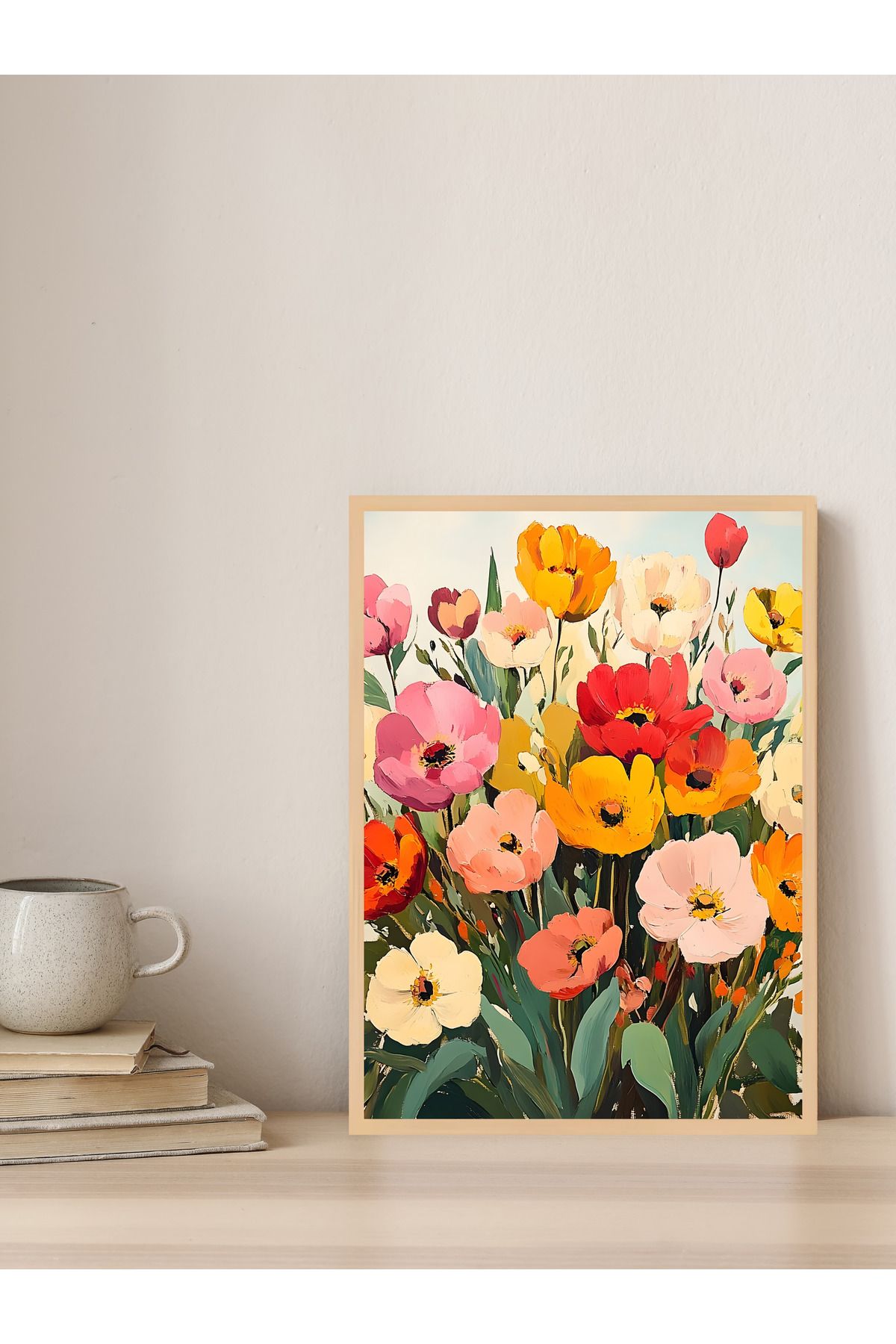 Tuba Decor Tek parça Ahşap Çerçeve Görünümlü MDF Tablo