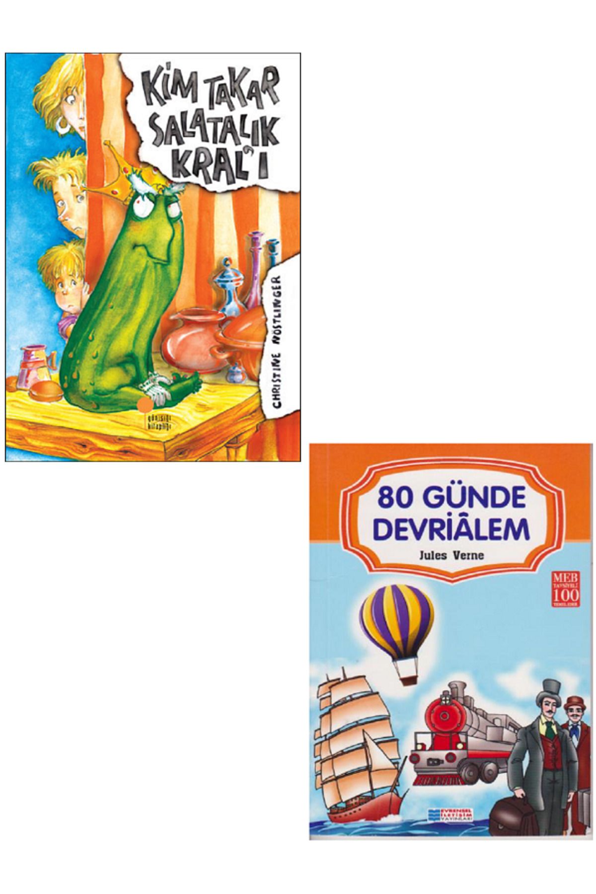 Günışığı Kitaplığı Kim Takar Salatalık Kral'ı + Evrensel 80 Günde Devrialem / 2 KİTAP SET