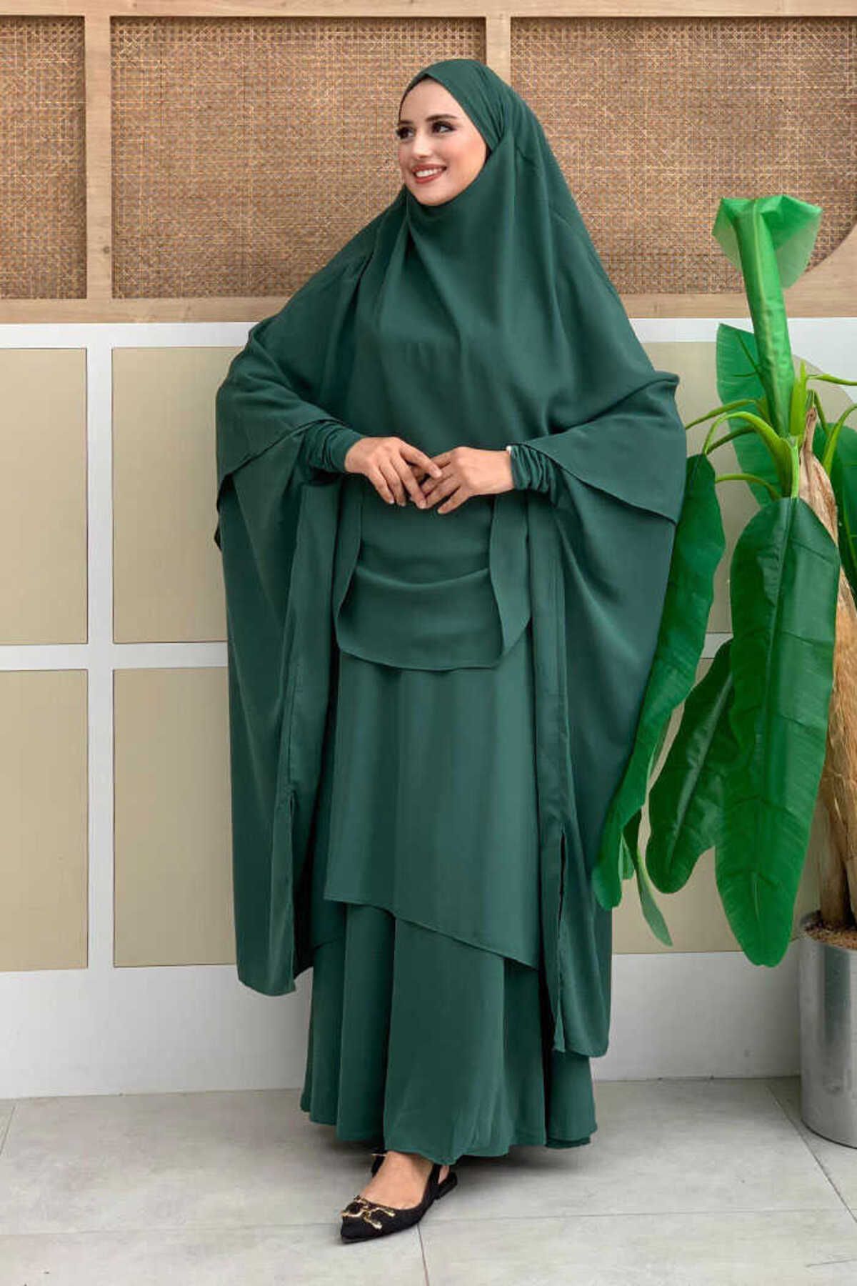 Bym Fashion Sufleli Cilbab 6024 Zümrüt