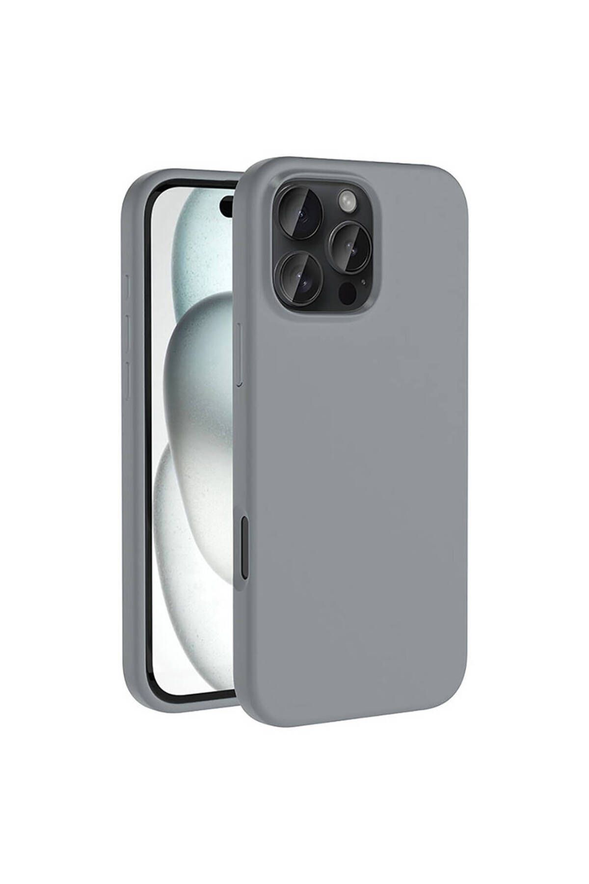 Megafox Teknoloji Apple iPhone 16 Pro Uyumlu Kılıf M-safe Şarj Özellikli Sıvı Teknolojili Silinebilir Sert Zore Kivi