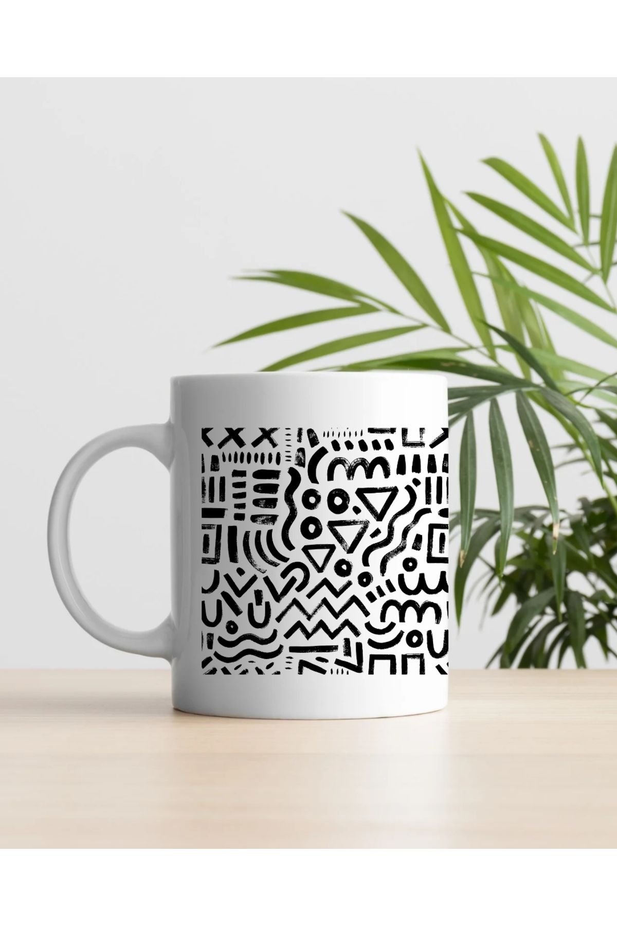 Home Siyah Minimalist Desenli Kupa