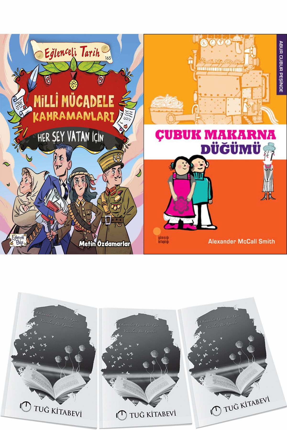 Eğlenceli Bilgi Yayınları Milli Mücadele Kahramanları Her Şey Vatan İçin ve Çubuk Makarna Düğümü + Hediyeli