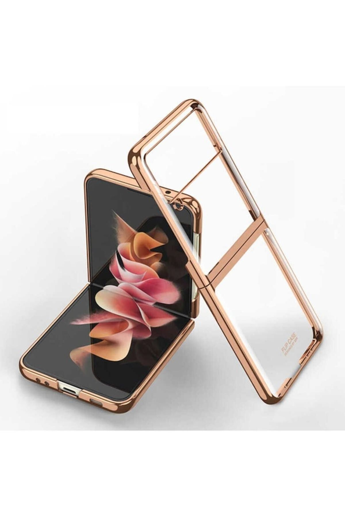 Megafox Teknoloji Samsung Galaxy Z Flip 3 Uyumlu Kılıf Kıpta Kapak