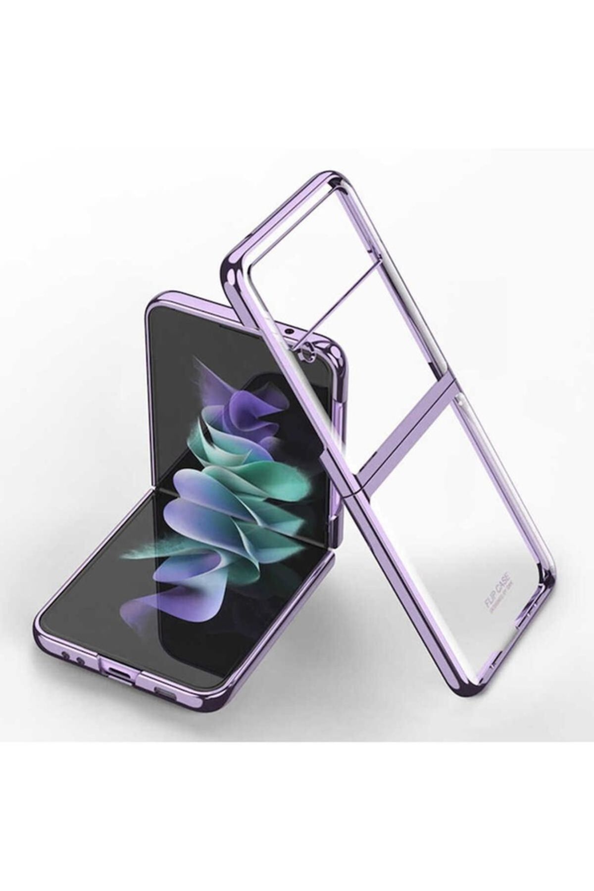 Megafox Teknoloji Samsung Galaxy Z Flip 3 Uyumlu Kılıf Kıpta Kapak