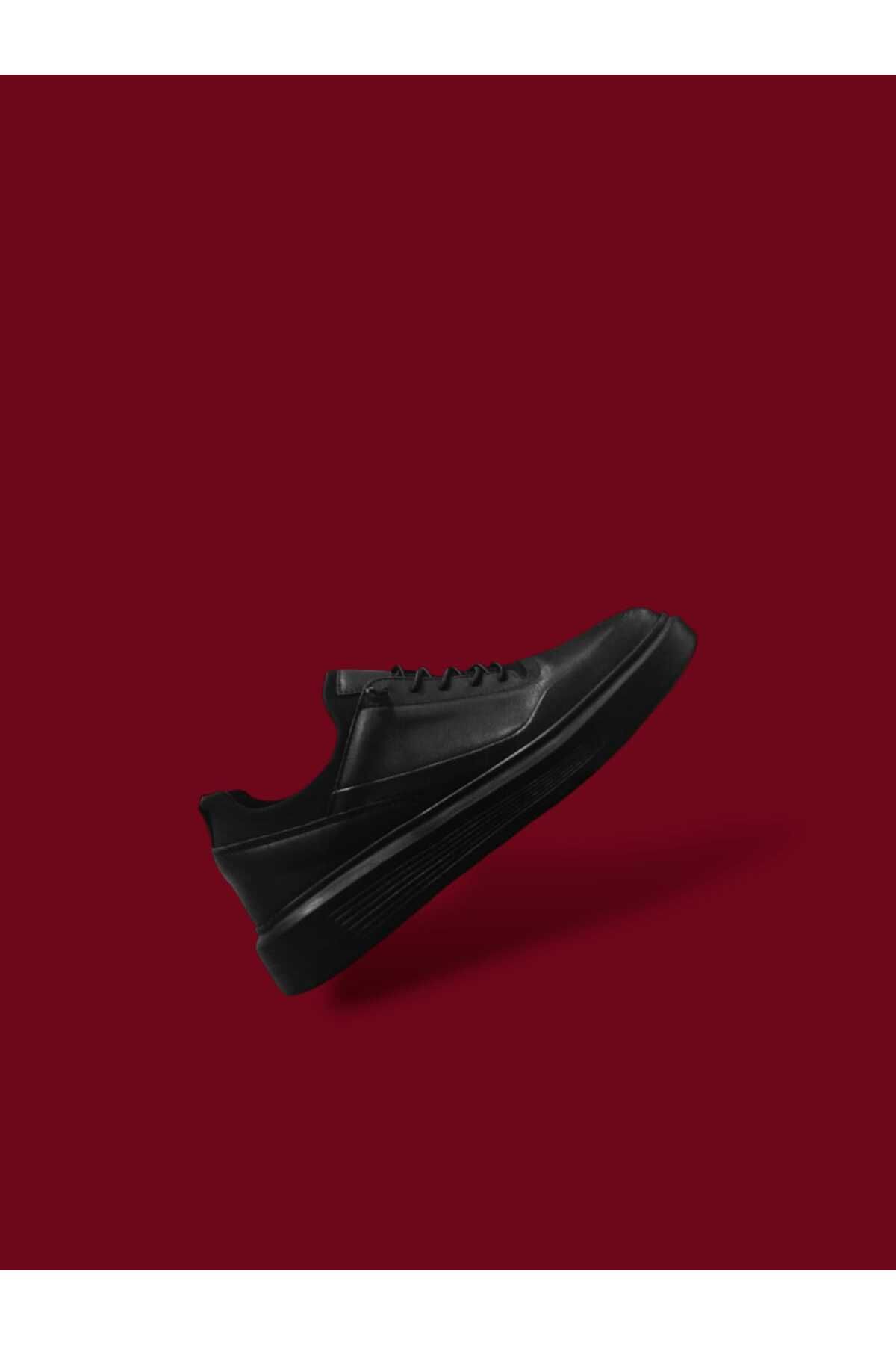 oktay kundura %100 deri ortopedik yüksek taban erkek sneaker günlük ayakkabı bms b505