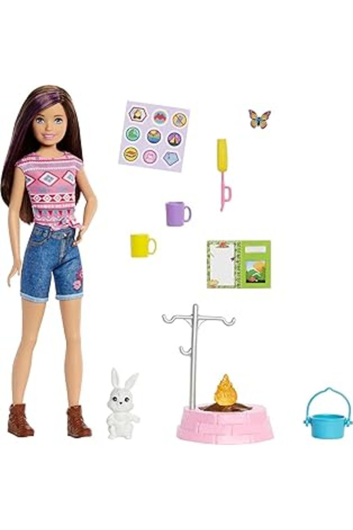 Mu Art Ahşap Barbie'Nin Kız Kardeşleri Kampa Gidiyor Oyun Seti Kumral