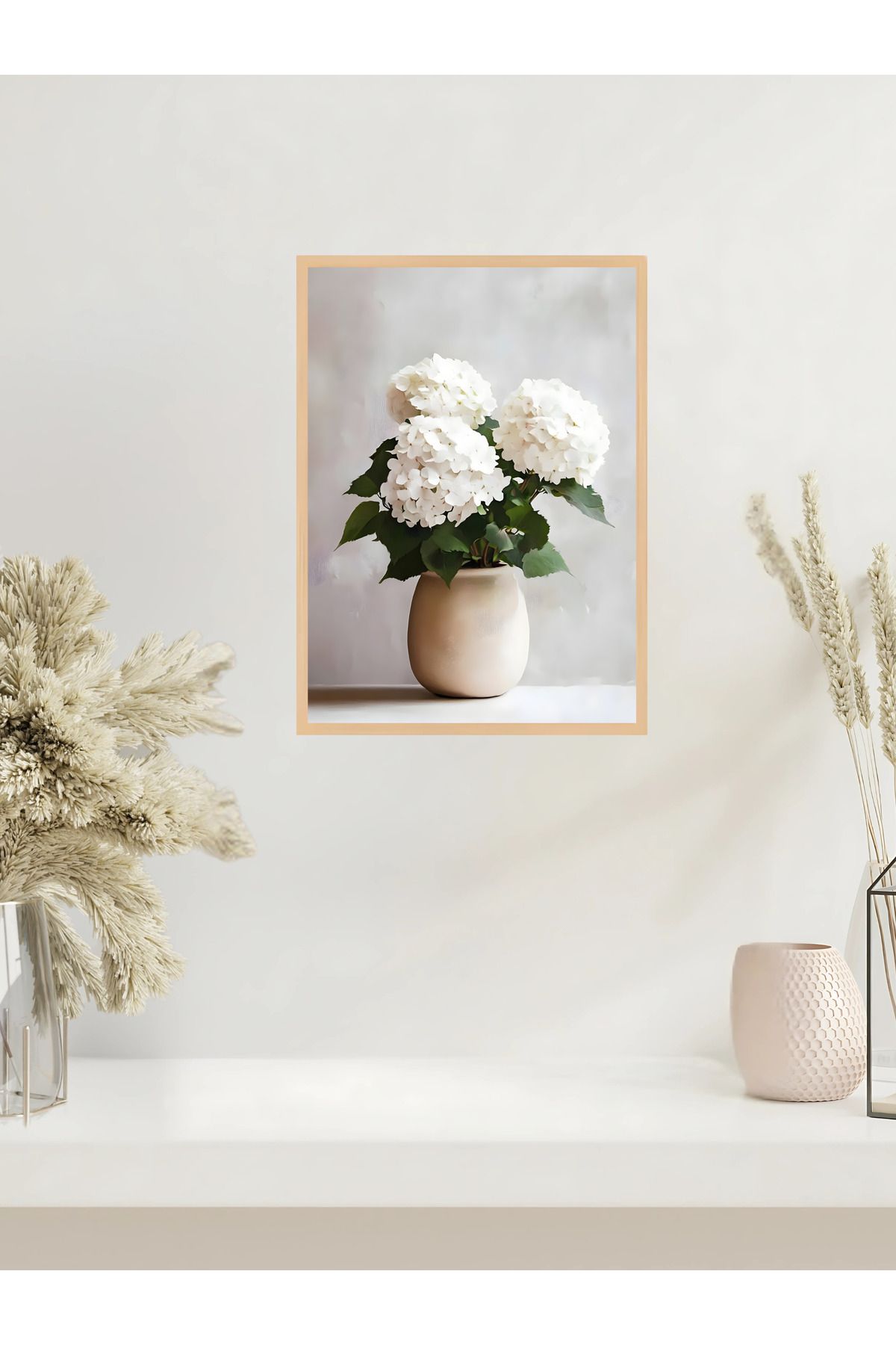 Tuba Decor Tek parça Ahşap Çerçeve Görünümlü MDF Tablo
