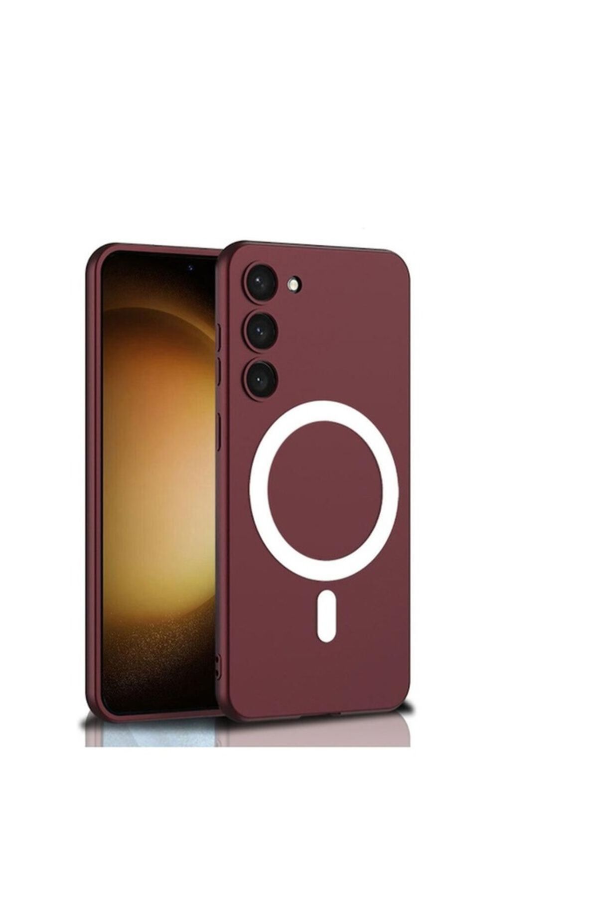 Megafox Teknoloji Samsung Galaxy S23 Plus Uyumlu Kılıf Wireless Şarj Özellikli Kıpta Magsafe Silikon Kapak