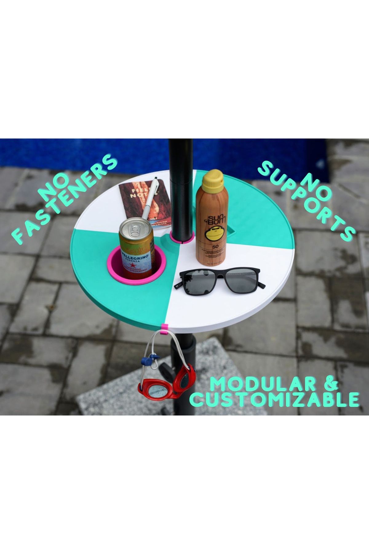 talaşoğlu Plaj / havuz için modüler şemsiye masası
