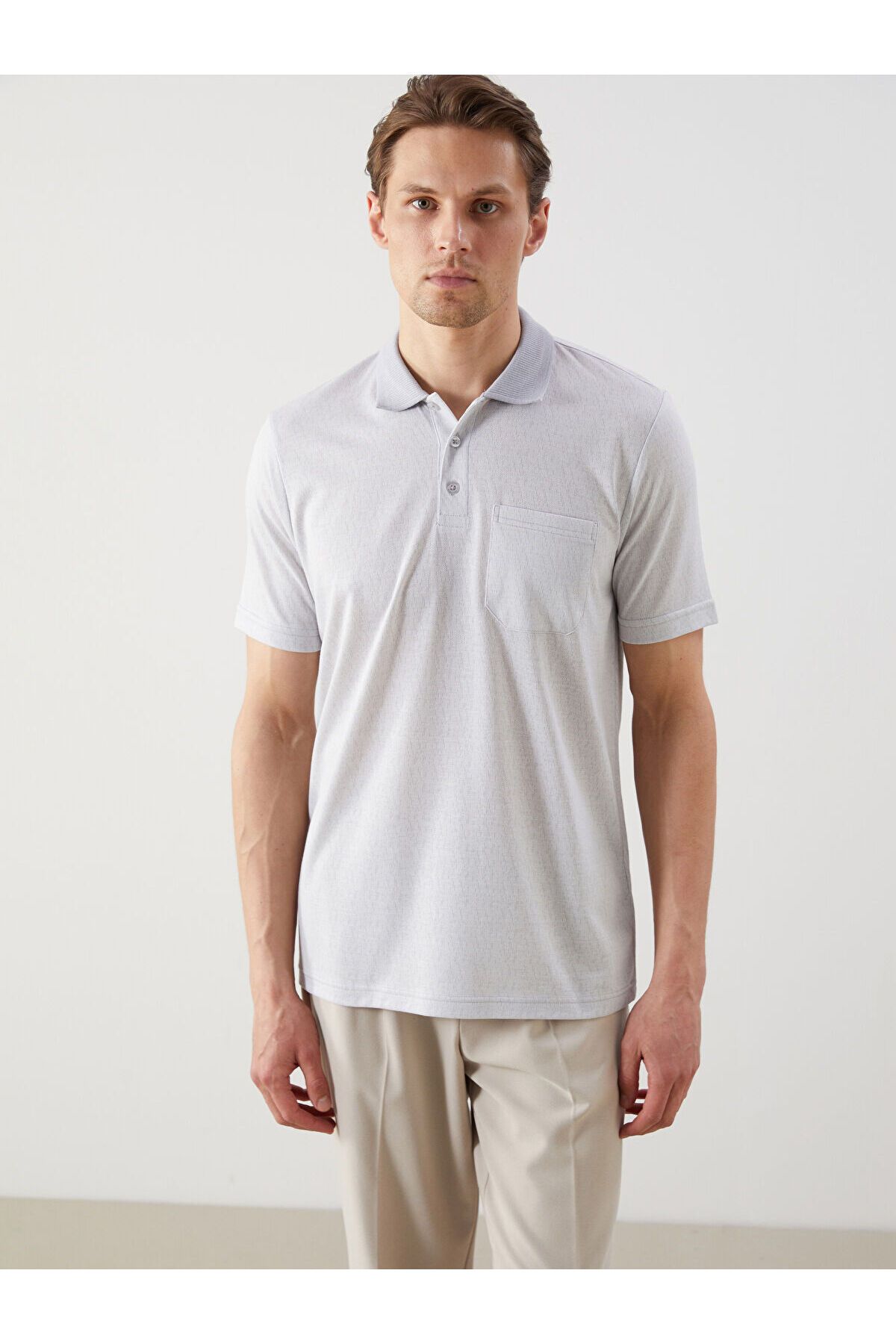 LC Waikiki Polo Yaka Merserize Görünümlü Erkek Tişört