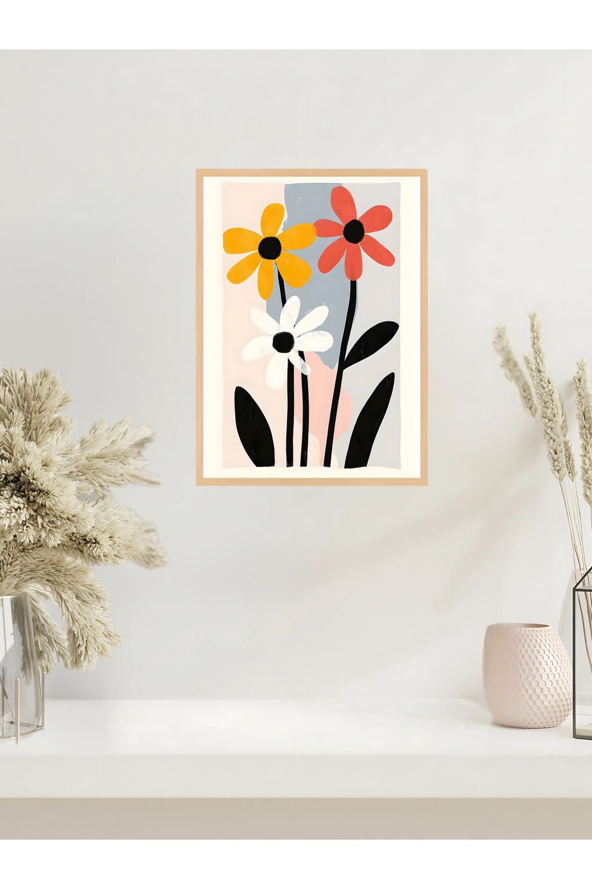 Tuba Decor KOPYA - Tek parça Ahşap Çerçeve Görünümlü MDF Tablo