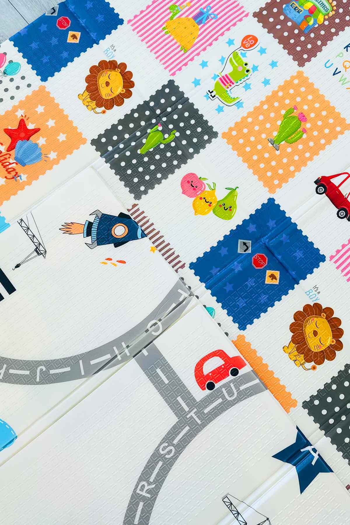 Decomia Home Çift Taraflı Katlanabilir Eğitici & Eğlenceli Çocuk Oyun Halısı Bebek Oyun Matı ( 150x200 cm ) fotoğrafı 5 (önizleme)