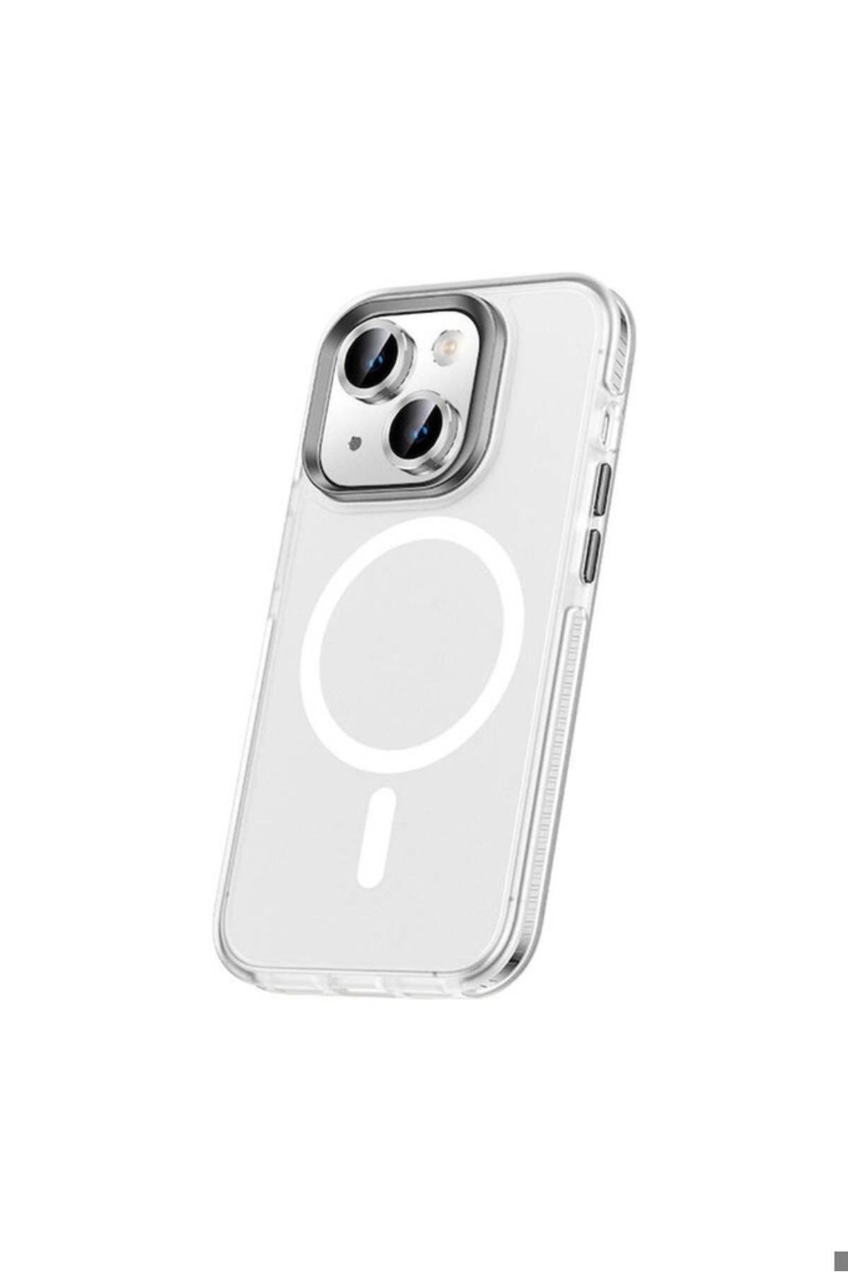 Megafox Teknoloji Apple iPhone 15 Plus Uyumlu Kılıf Airbagli Magsafe Wireless Şarj Özellikli Lens Koruyuculu Klaptika