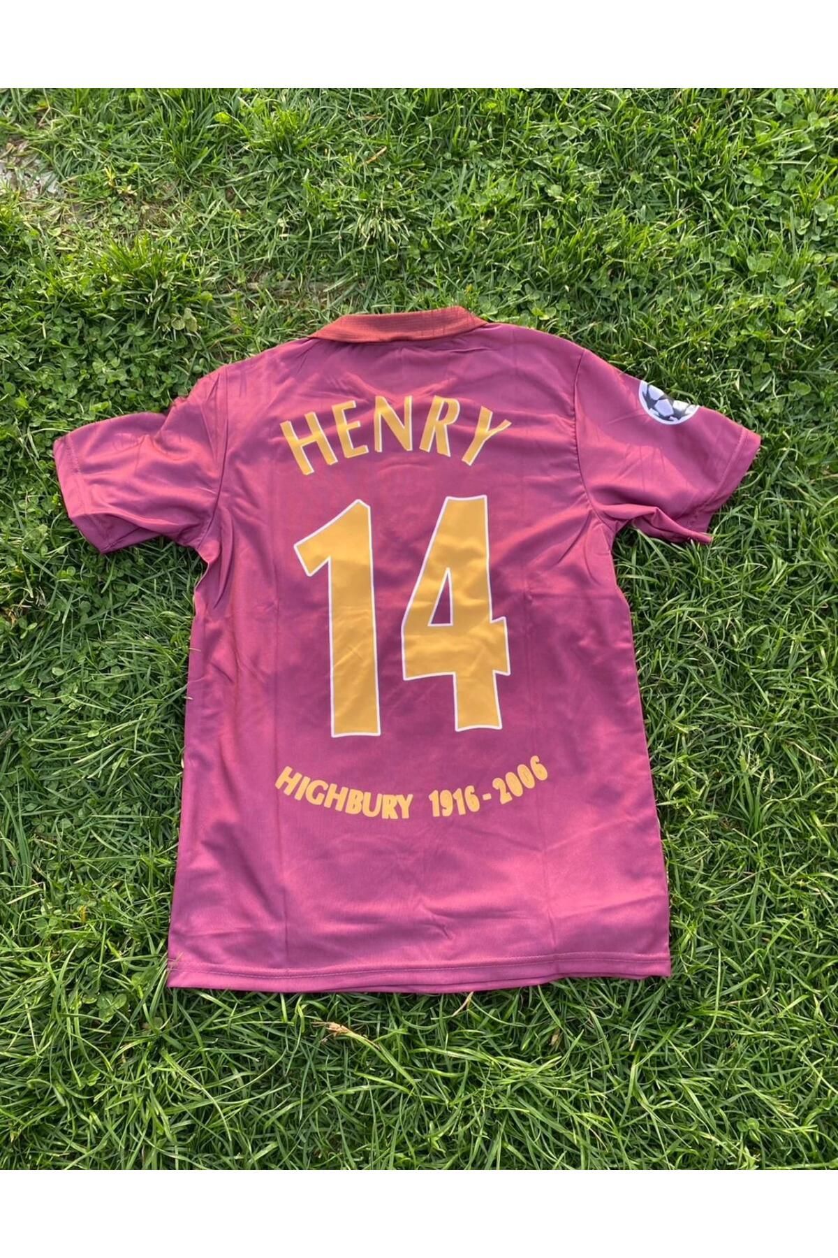 BARBITOS Arsenal 2005/06 Sezonu Thierry Henry Özel Nostalji Forması-bordo