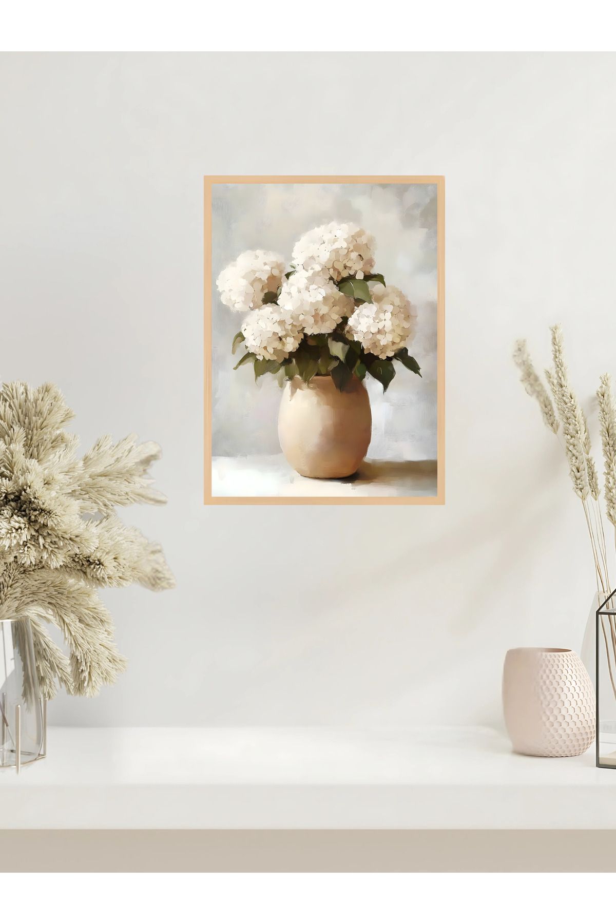 Tuba Decor Tek parça Ahşap Çerçeve Görünümlü MDF Tablo