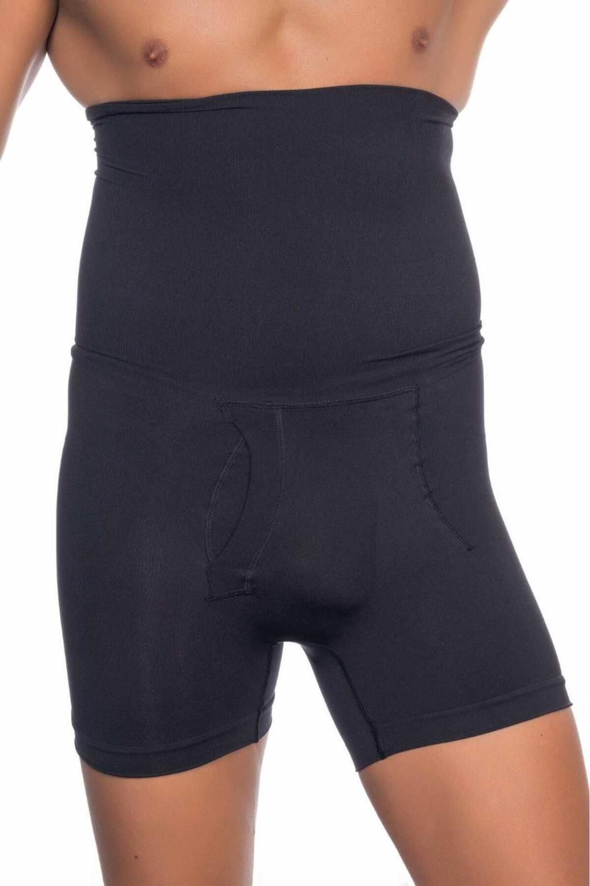 bazaar-turkey all you need SİYAH MI Emay E1005 Erkek Yüksek Bel Double Boxer Korse