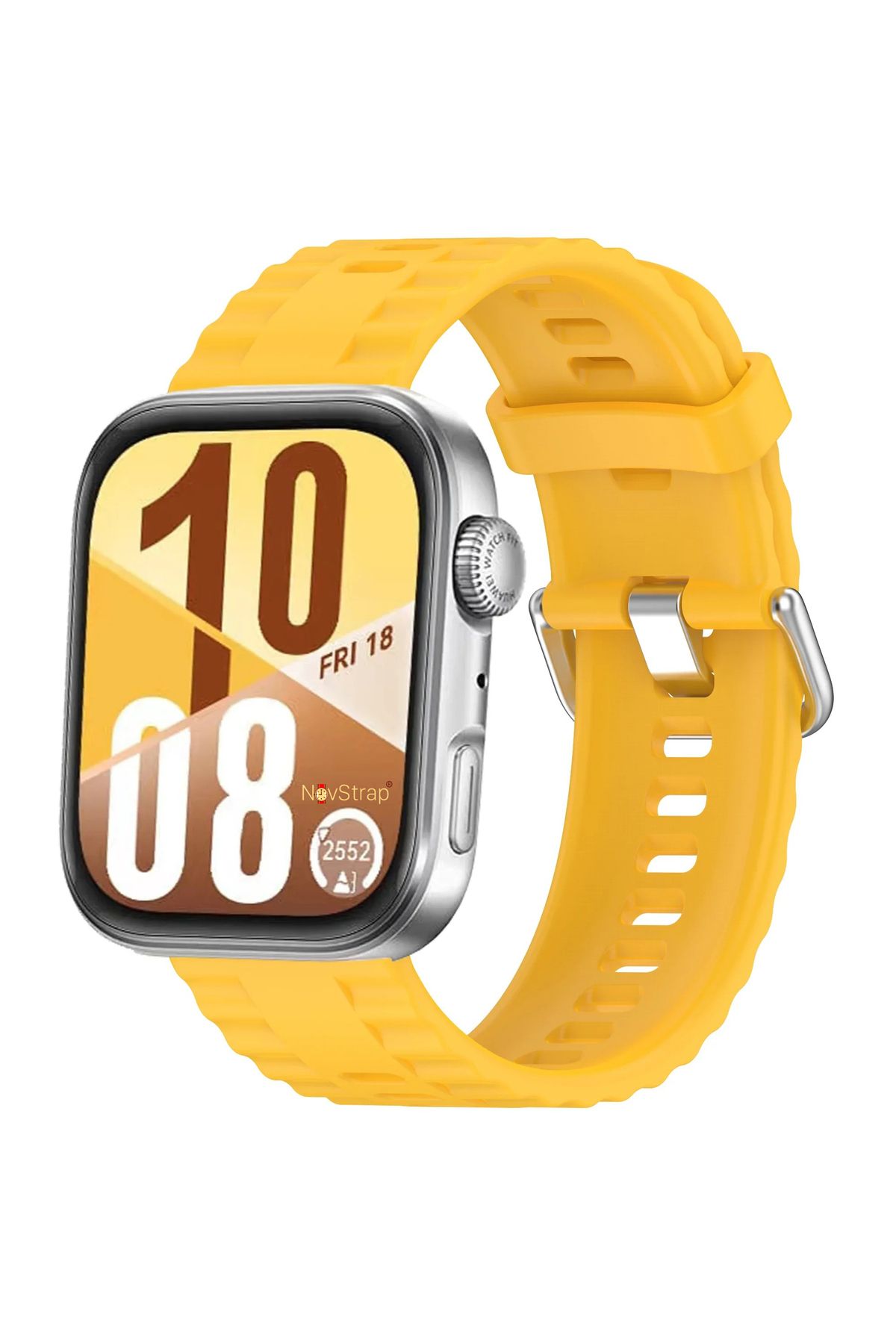 NovStrap Huawei Watch Fit 4 Pro/Fit 4/Fit 3 ile Uyumlu Kordon Tam Uyumlu Pimli Lansman Silikon Kayış