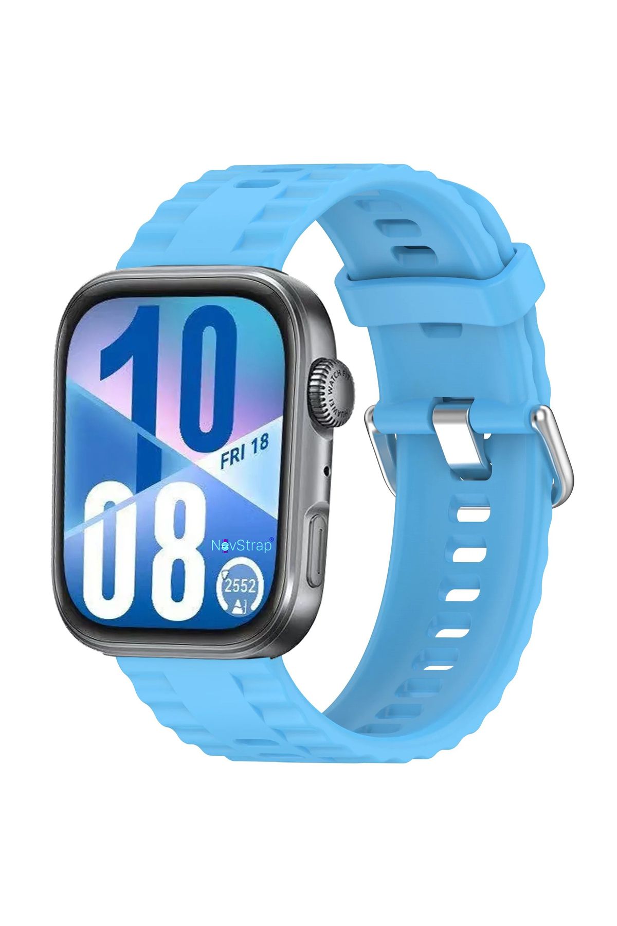 NovStrap Huawei Watch Fit 4 Pro/Fit 4/Fit 3 ile Uyumlu Kordon Tam Uyumlu Pimli Lansman Silikon Kayış