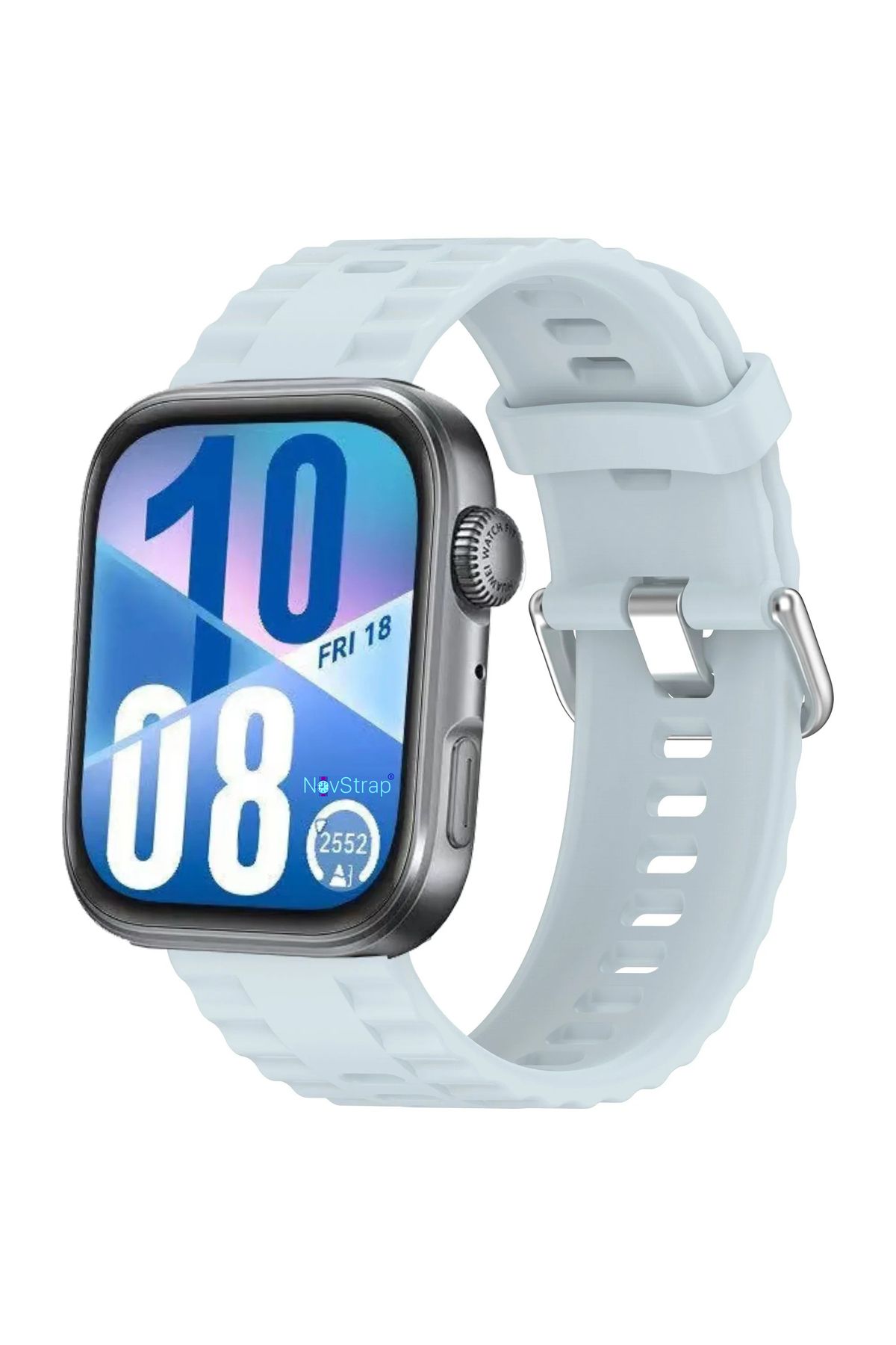 NovStrap Huawei Watch Fit 4 Pro/Fit 4/Fit 3 ile Uyumlu Kordon Tam Uyumlu Pimli Lansman Silikon Kayış