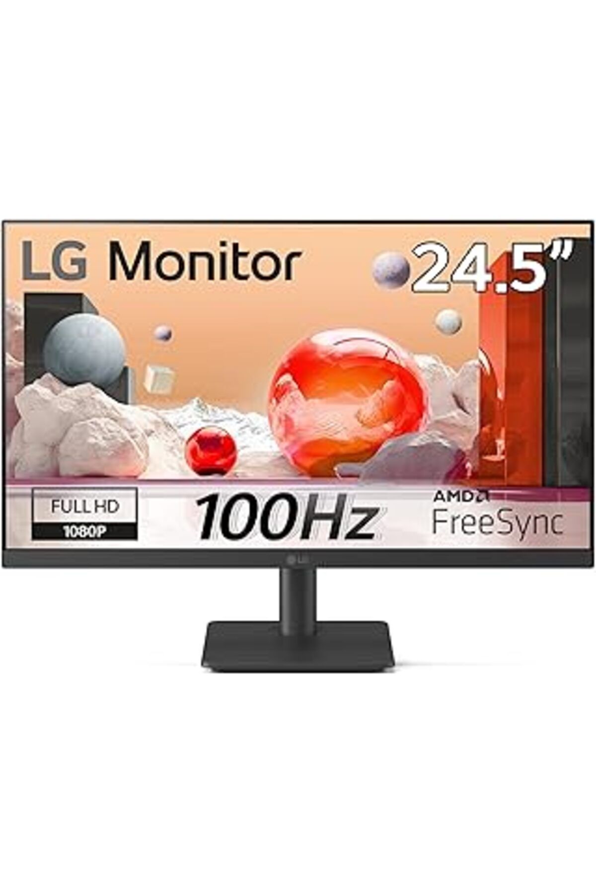 Mu Art Ahşap Lg 24.5" 25Ms500-B 5Ms (Gtg) 100Hz (Hdmix2) Amd Freesync Fhd Ips Panel Monitör