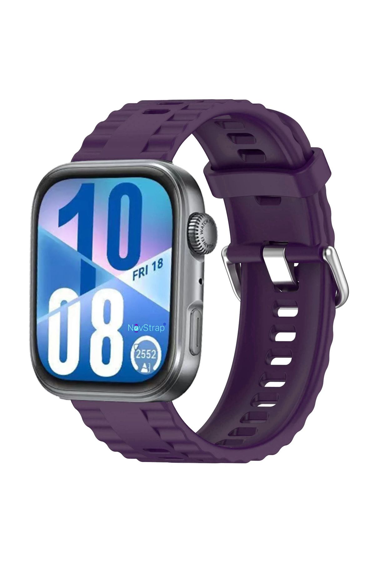 NovStrap Huawei Watch Fit 4 Pro/Fit 4/Fit 3 ile Uyumlu Kordon Tam Uyumlu Pimli Lansman Silikon Kayış