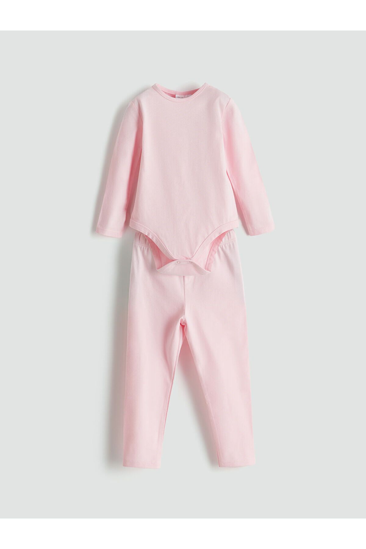 LC Waikiki Basic Kız Bebek Çıtçıtlı Body ve Tayt 2'li