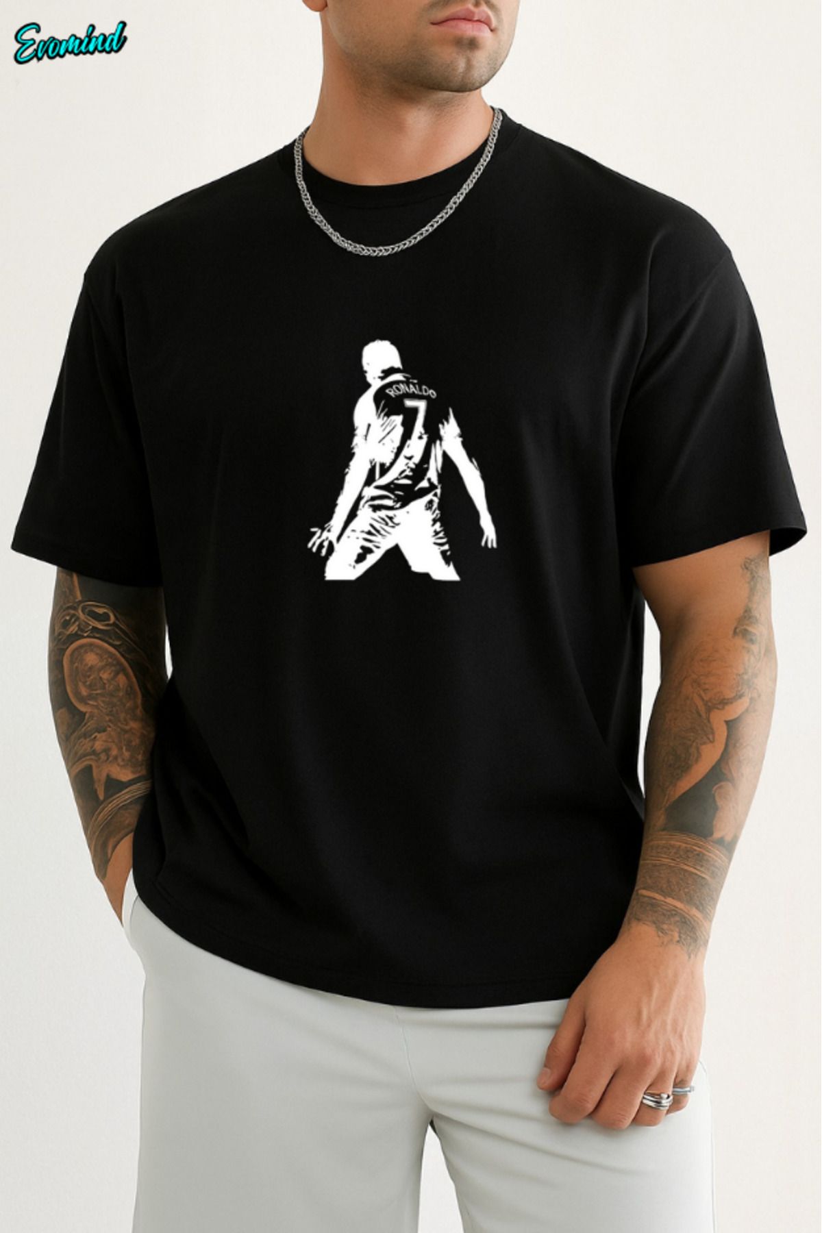 Evomind Ronaldo Baskılı Unisex T-shirt